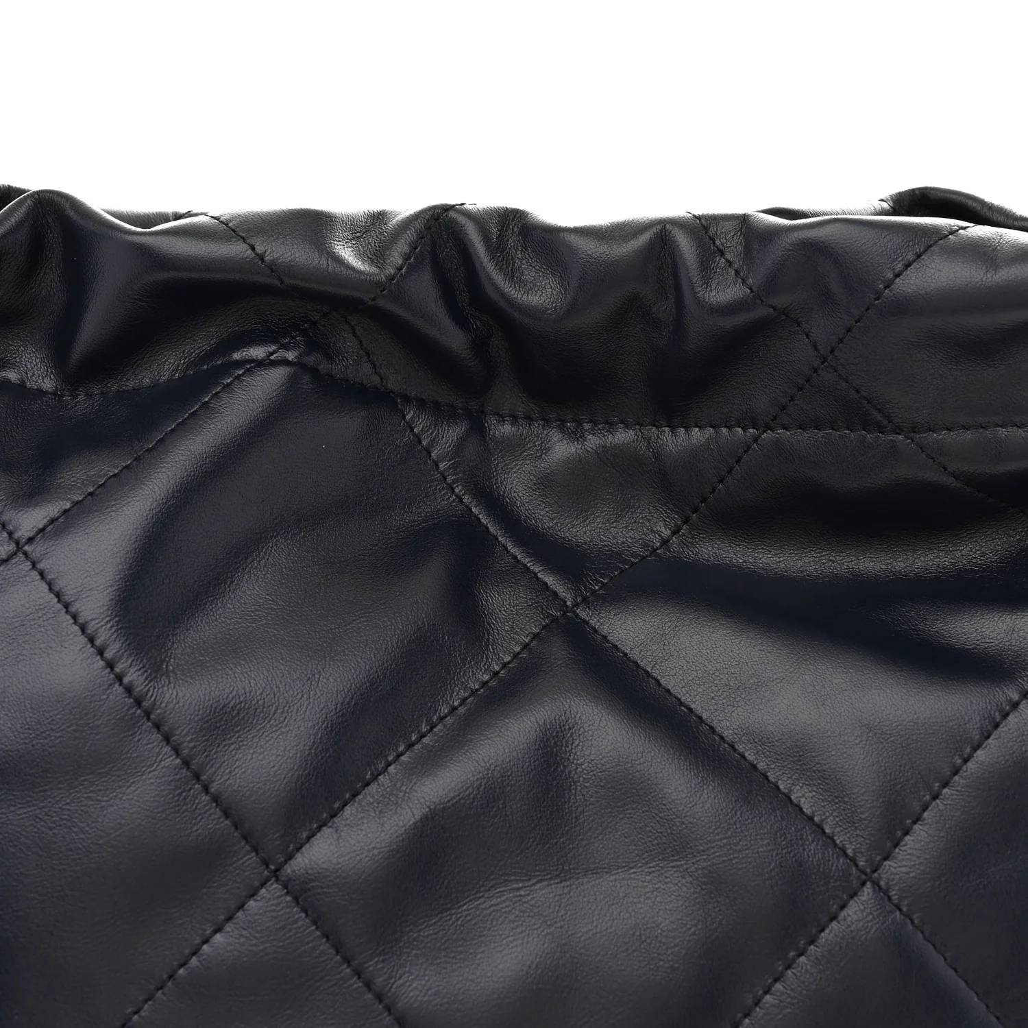 Shiny Calfskin Quilted Small Chanel 22 Navy - Top Club