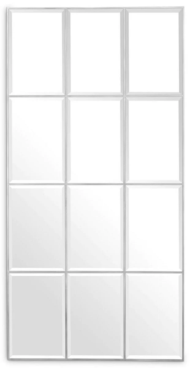 Luxury wall mirror silver 78.5 x H. 215.5 cm - Rectangular living room mirror - Bedroom mirror - Cloakroom mirror - Luxury furniture - Luxury furnishings
