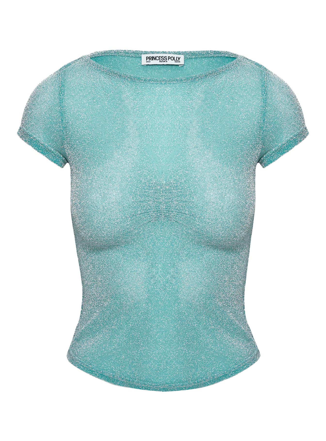 Crystal Clear Mesh Top Aqua