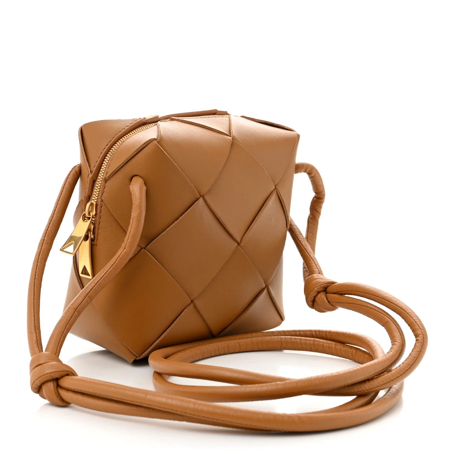 Lambskin Maxi Intrecciato Mini Cassette Camera Bag Acorn - Top Club