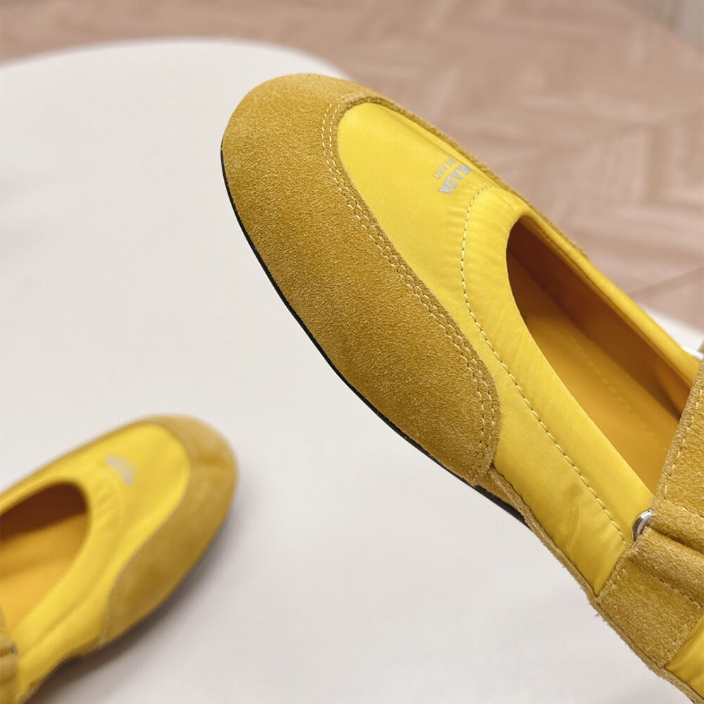PRADA Re-Nylon and suede ballet flats - Top Club