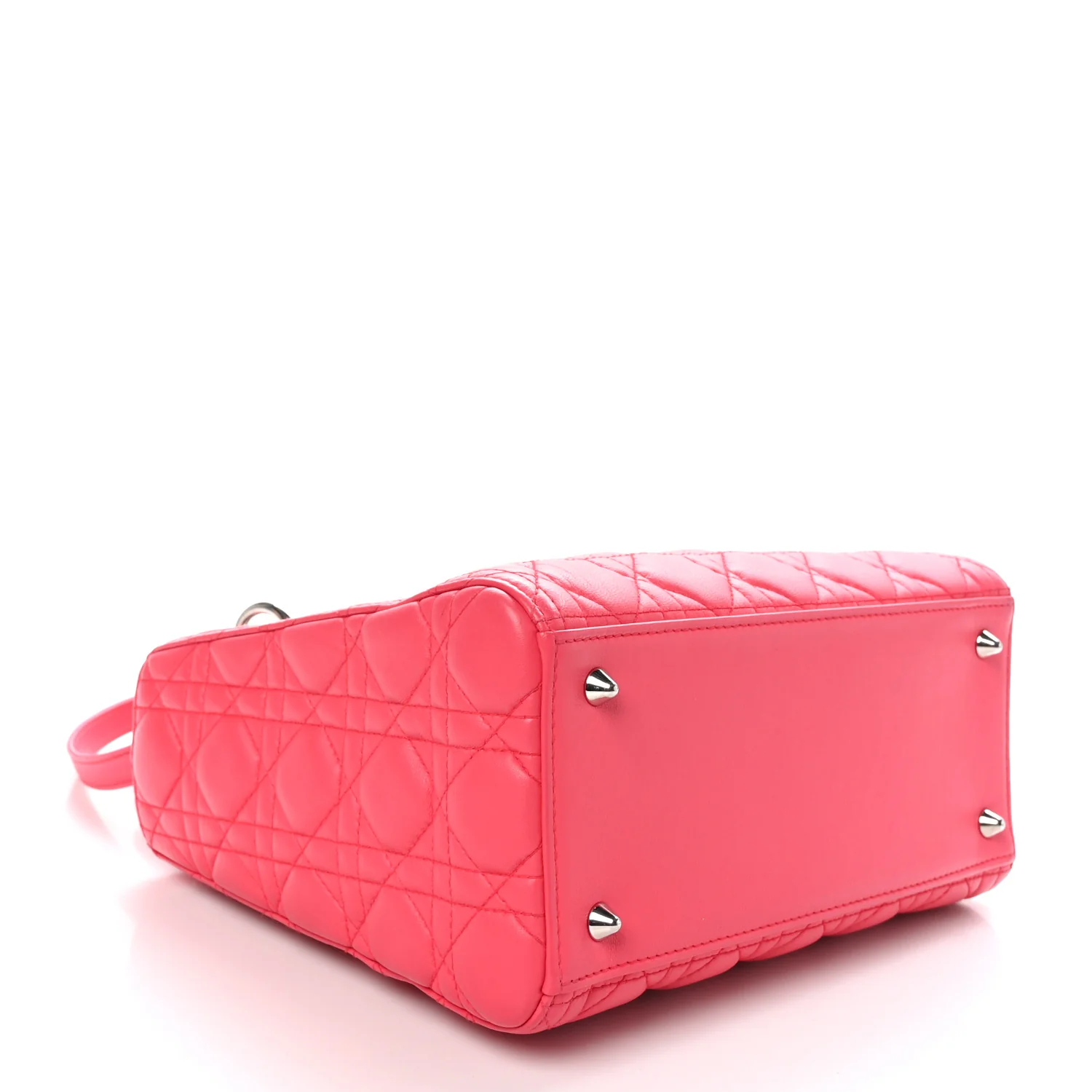Lambskin Cannage Medium Lady Dior Fuchsia - Top Club