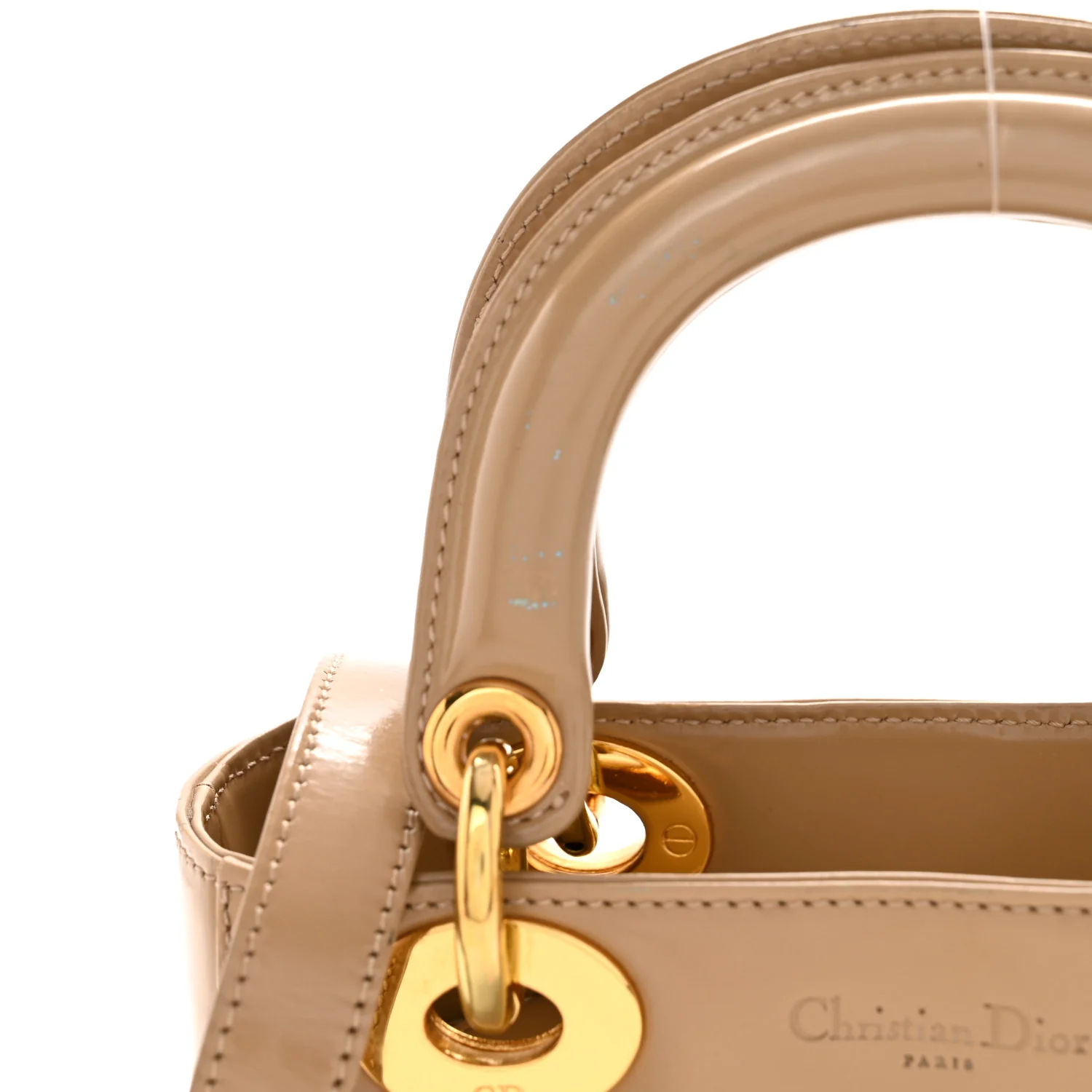 Patent Mini Lady Dior Beige - Top Club