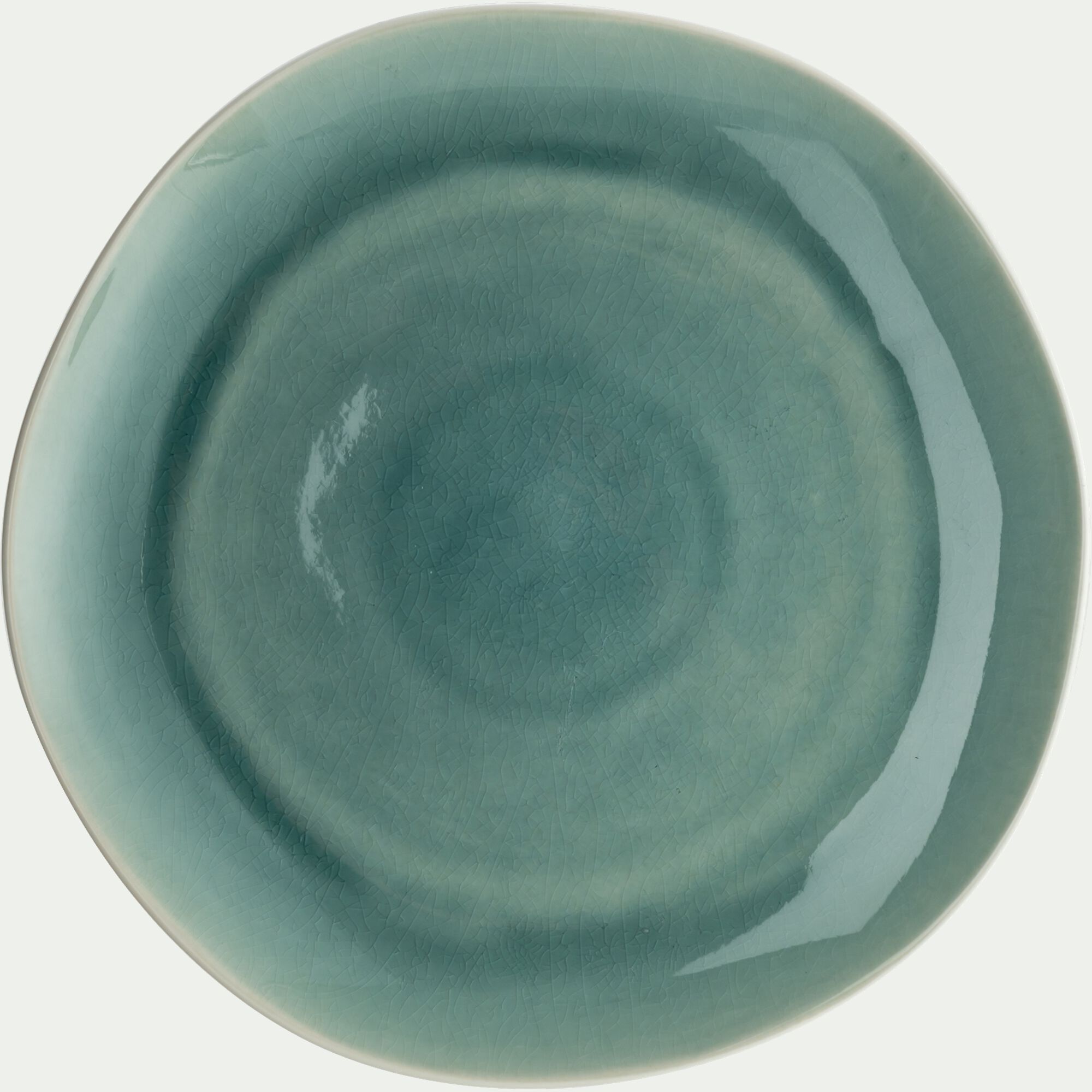 AZURIA - Assiette plate en grès D27cm - bleu