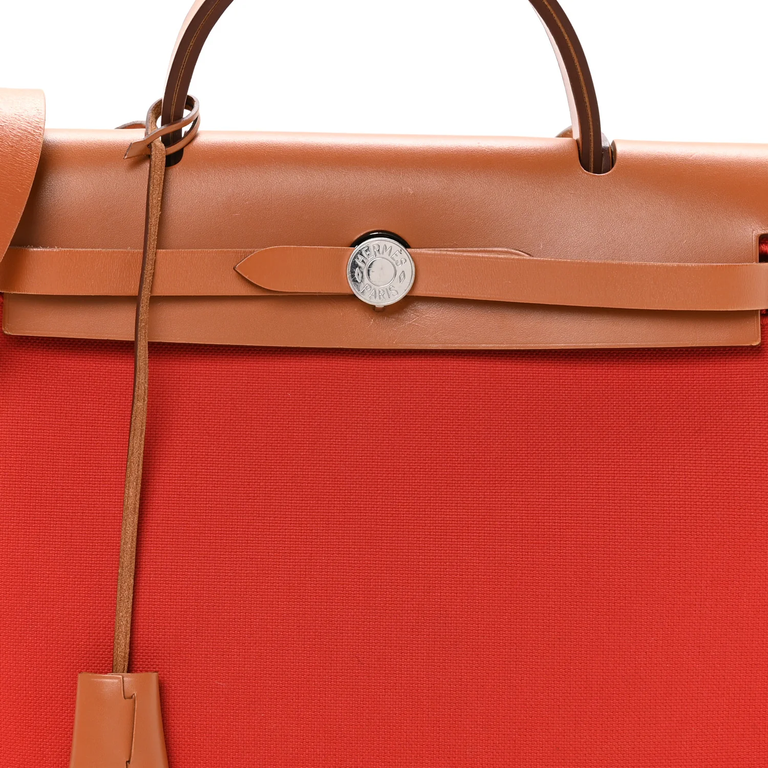 Vache Hunter Toile Herbag Zip 31 PM Rouge Tomate Natural - Top Club