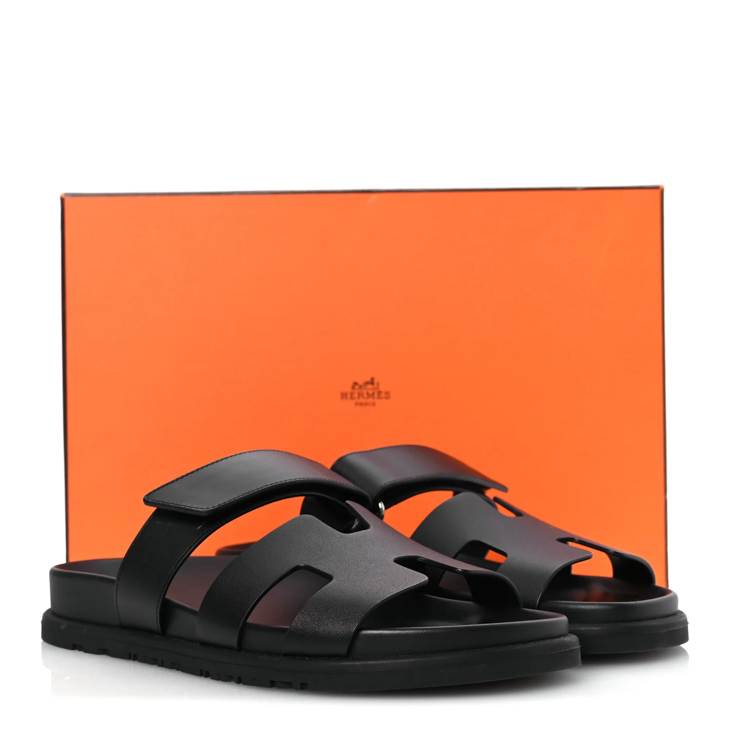 Calfskin Womens Chypre Sandals 38 Black - Top Club