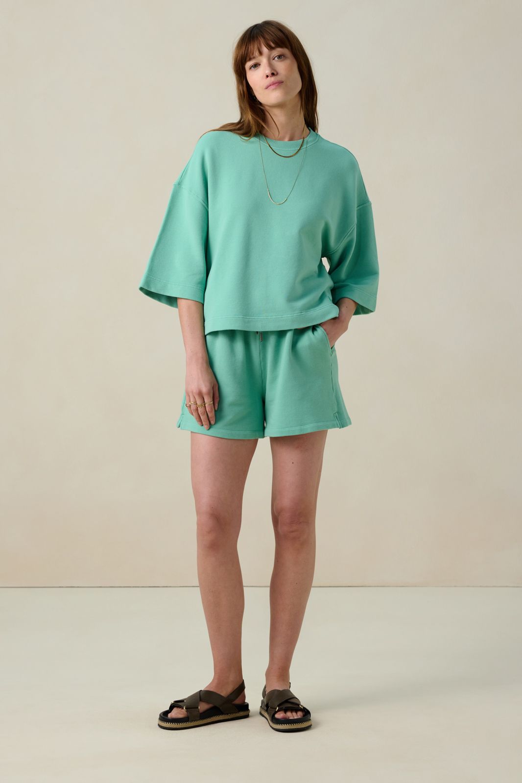 Groene boxy sweater