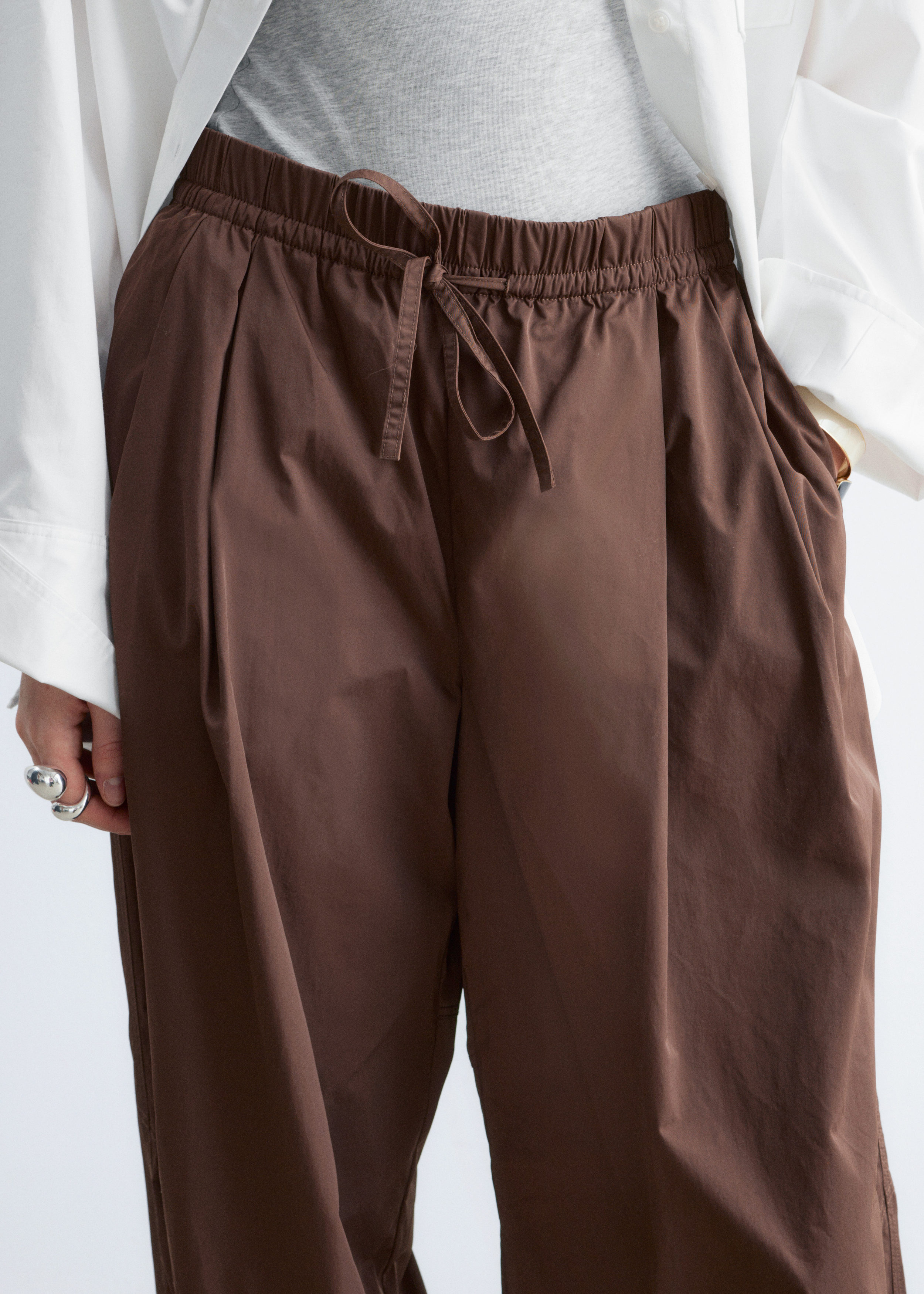 & Other Stories DRAWSTRING BARREL LEG TROUSERS