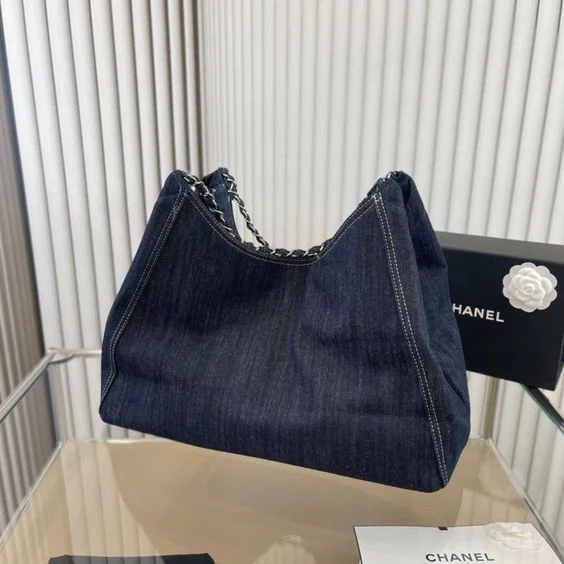 YSL Large Capacity Denim Tote Bag - Top Club