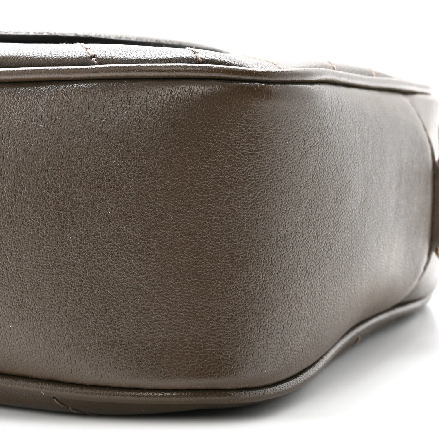 Sakai Be Green Calfskin Diagonal Stitched Small Blondie Shoulder Bag Craclet Brown - Top Club