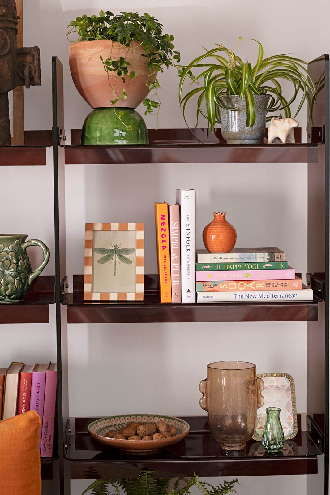 Oranje fotolijstje met checker rand