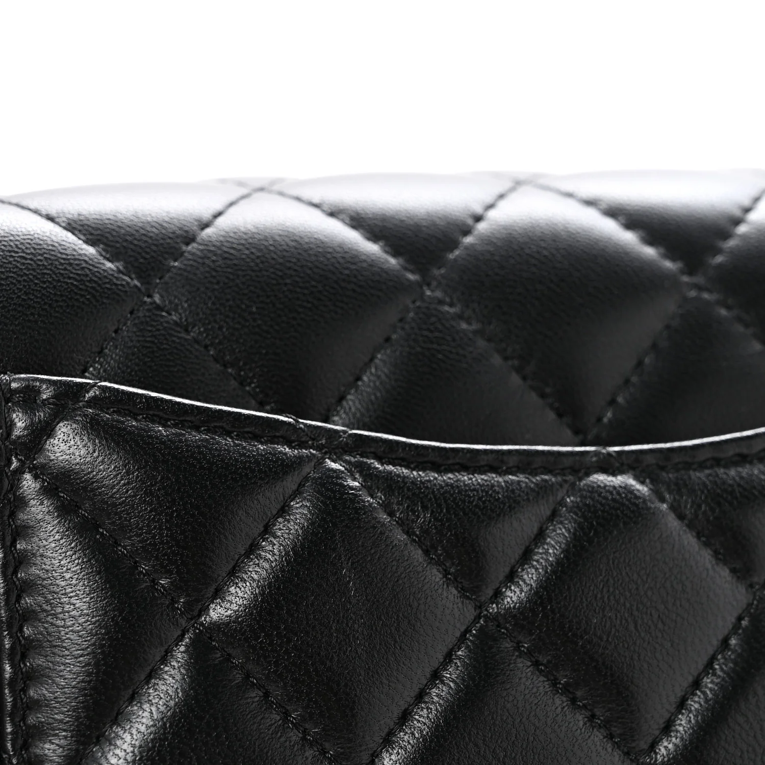 Lambskin Quilted Mini Rectangular Flap Black - Top Club