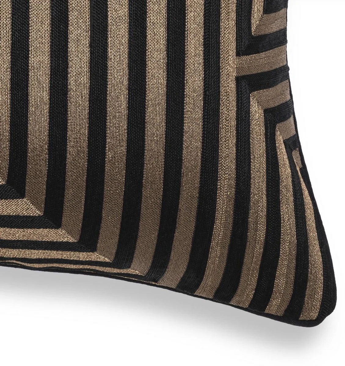 Luxury decorative cushion black / gold 50 x 50 cm - noble decorative cushion with elegant pattern - luxury quality - hotel collection