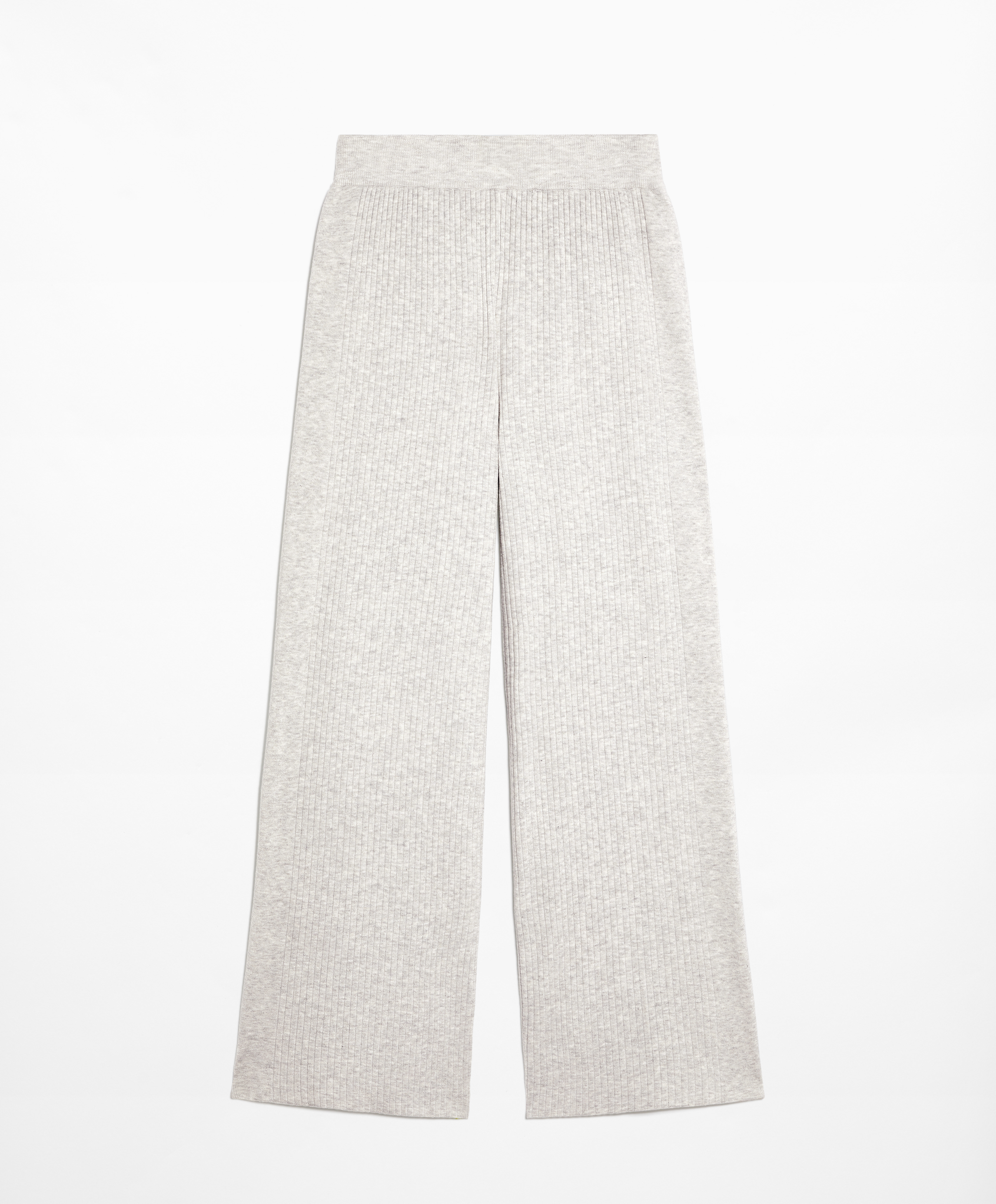 OYSHO Rib-knit straight-leg trousers