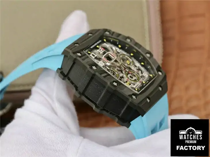 Richard Mille RM11-03 KV Factory Blue Rubber Strap