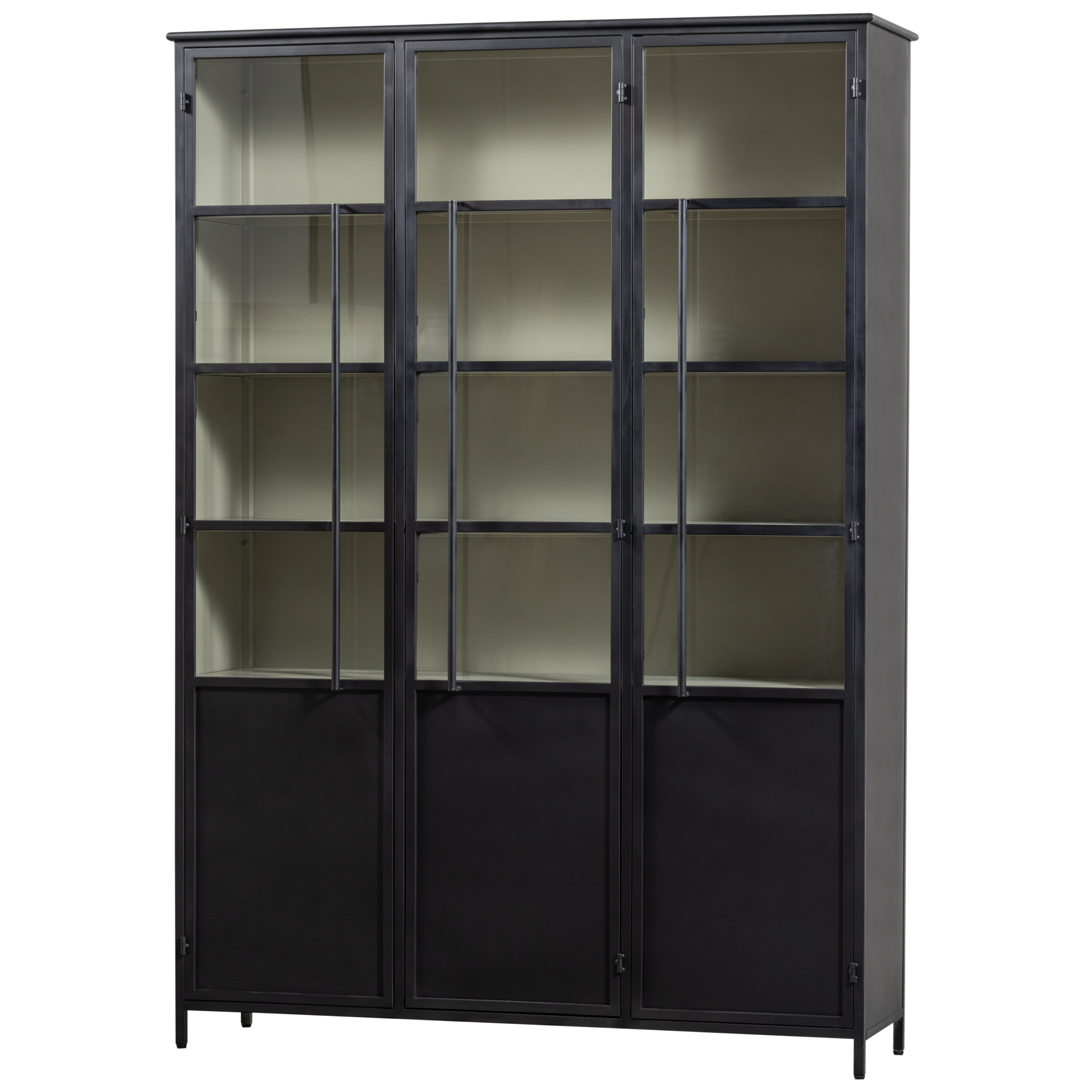 Exhibit XL 3-Deurs Vitrinekast - Zwart
