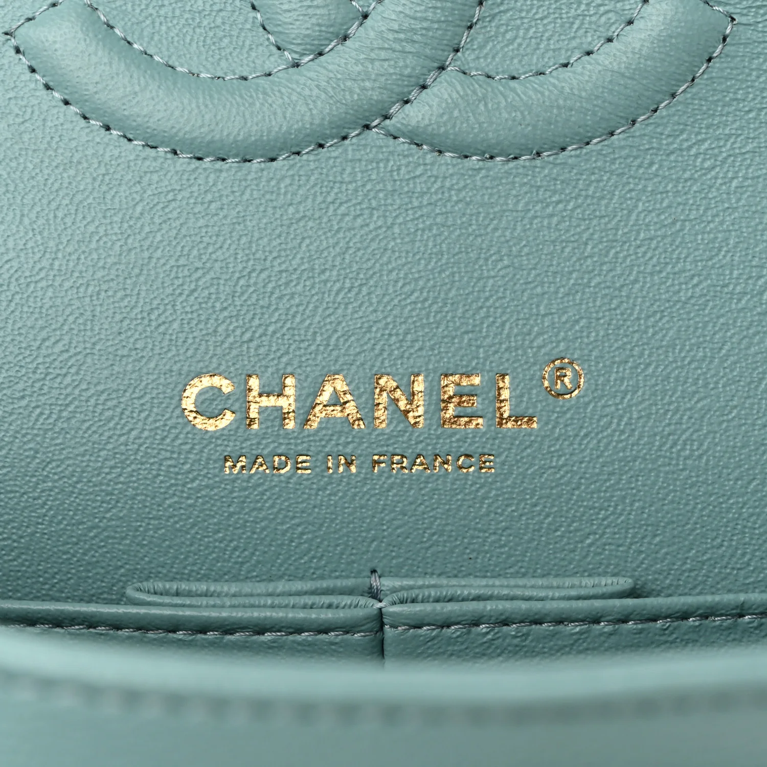 Caviar Quilted Medium Double Flap Light Blue - Top Club
