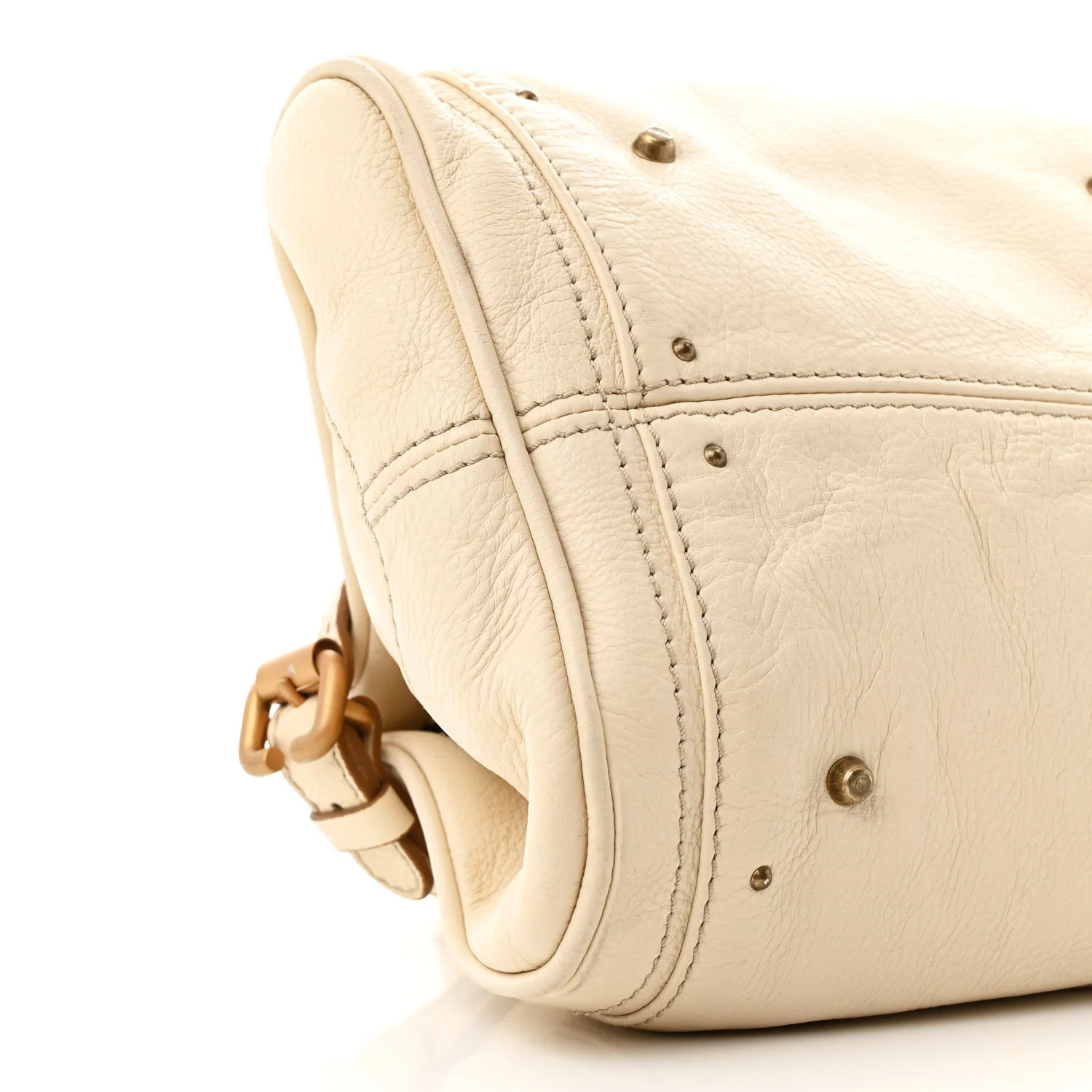 Calfskin Medium Paddington Satchel Ivory - Top Club