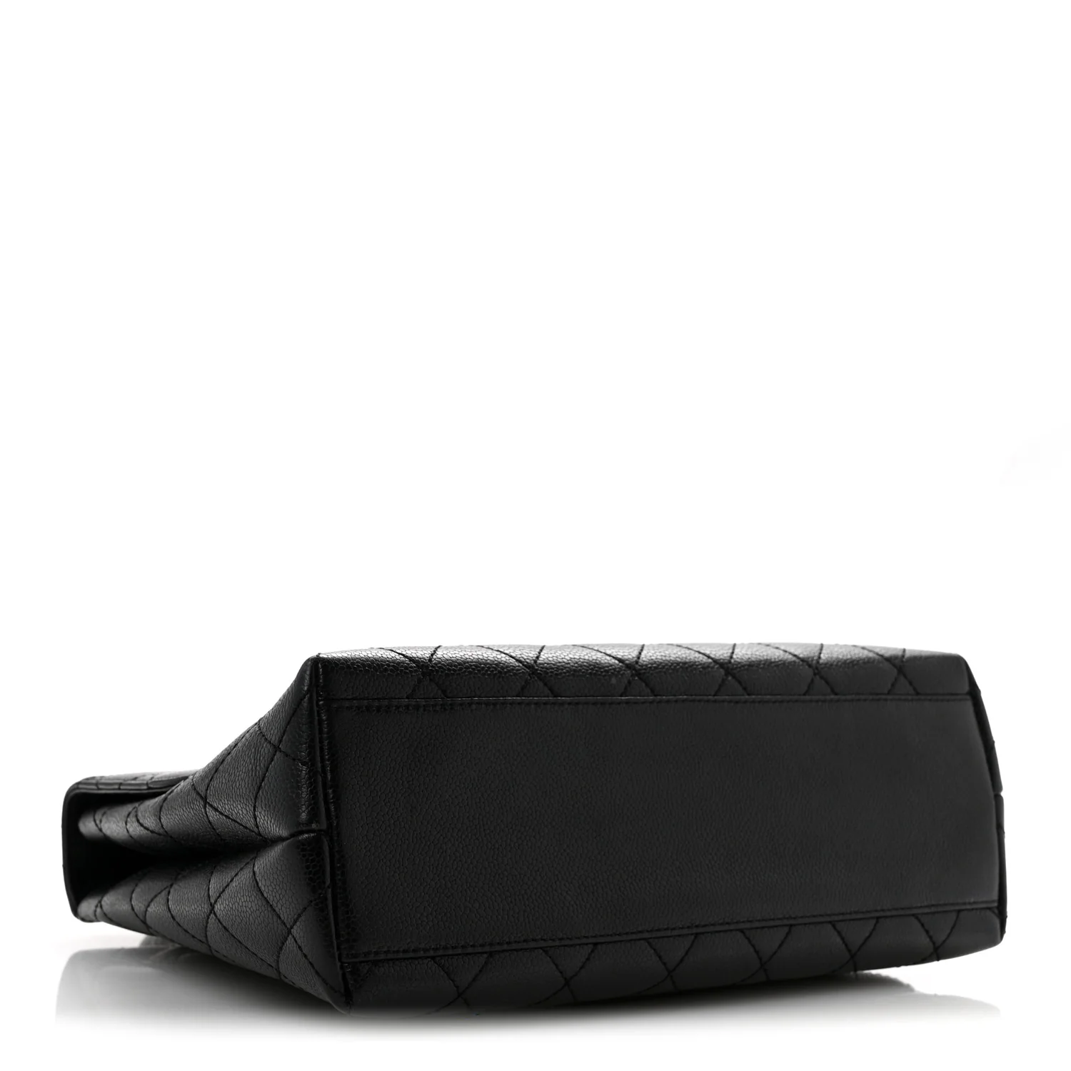 Caviar Quilted Jumbo Kelly Flap Black - Top Club