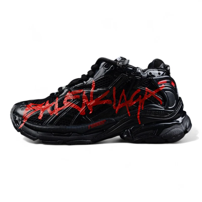 Balenciaga Runner Sneaker – Graffiti Black/Red - Sneaker Replica Workshop