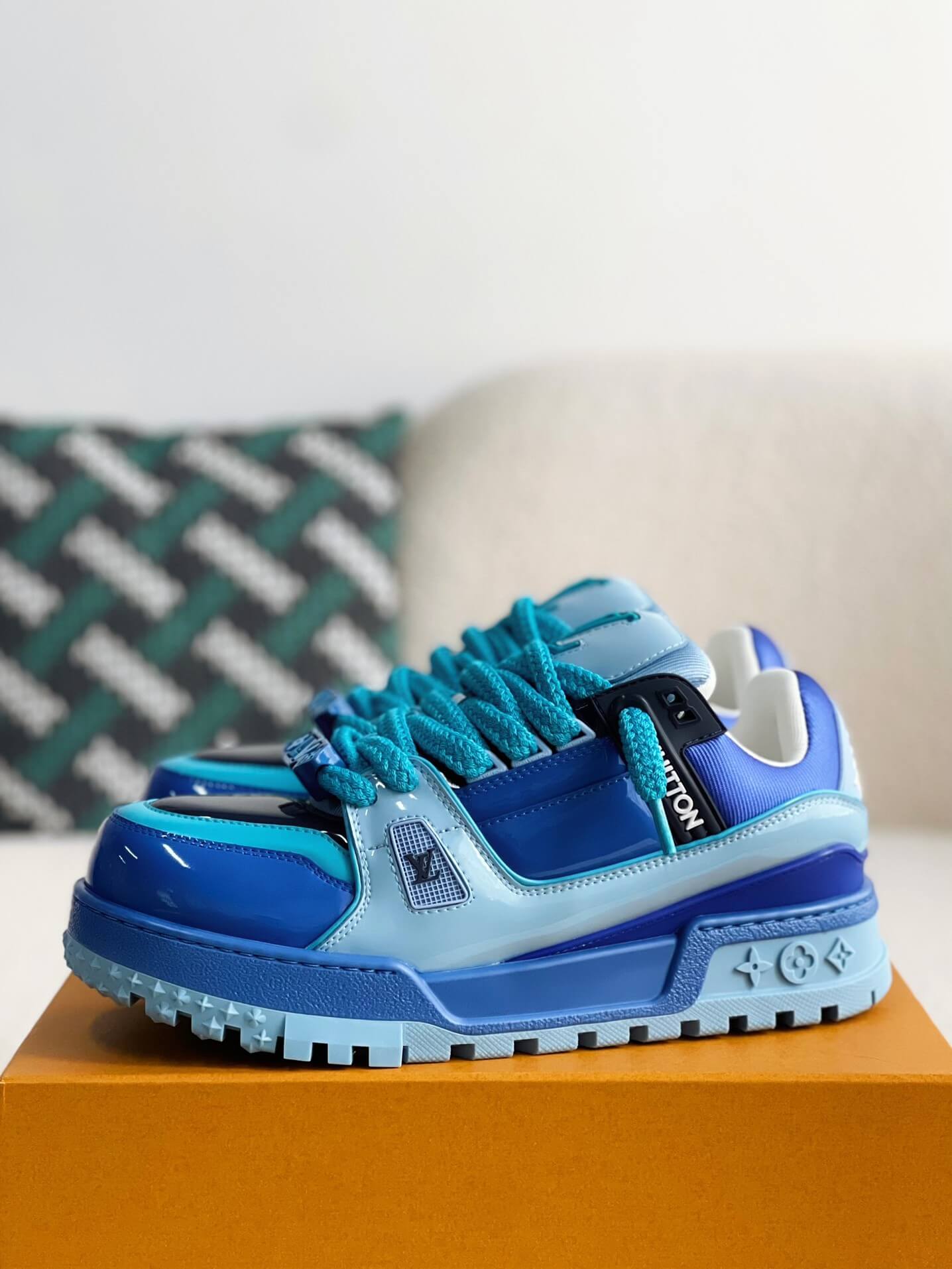 Louis Vuitton LV Trainer Blue Maxi Sneaker - Sneaker Replica Workshop