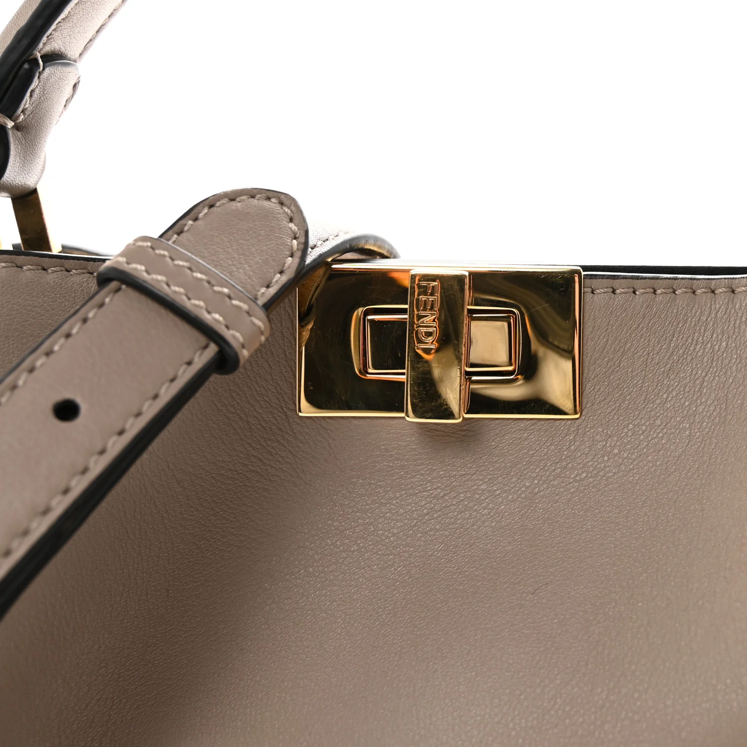 Vitello Tahiti Burro Medium Peekaboo Iconic Essentially Satchel Tortora Black - Top Club
