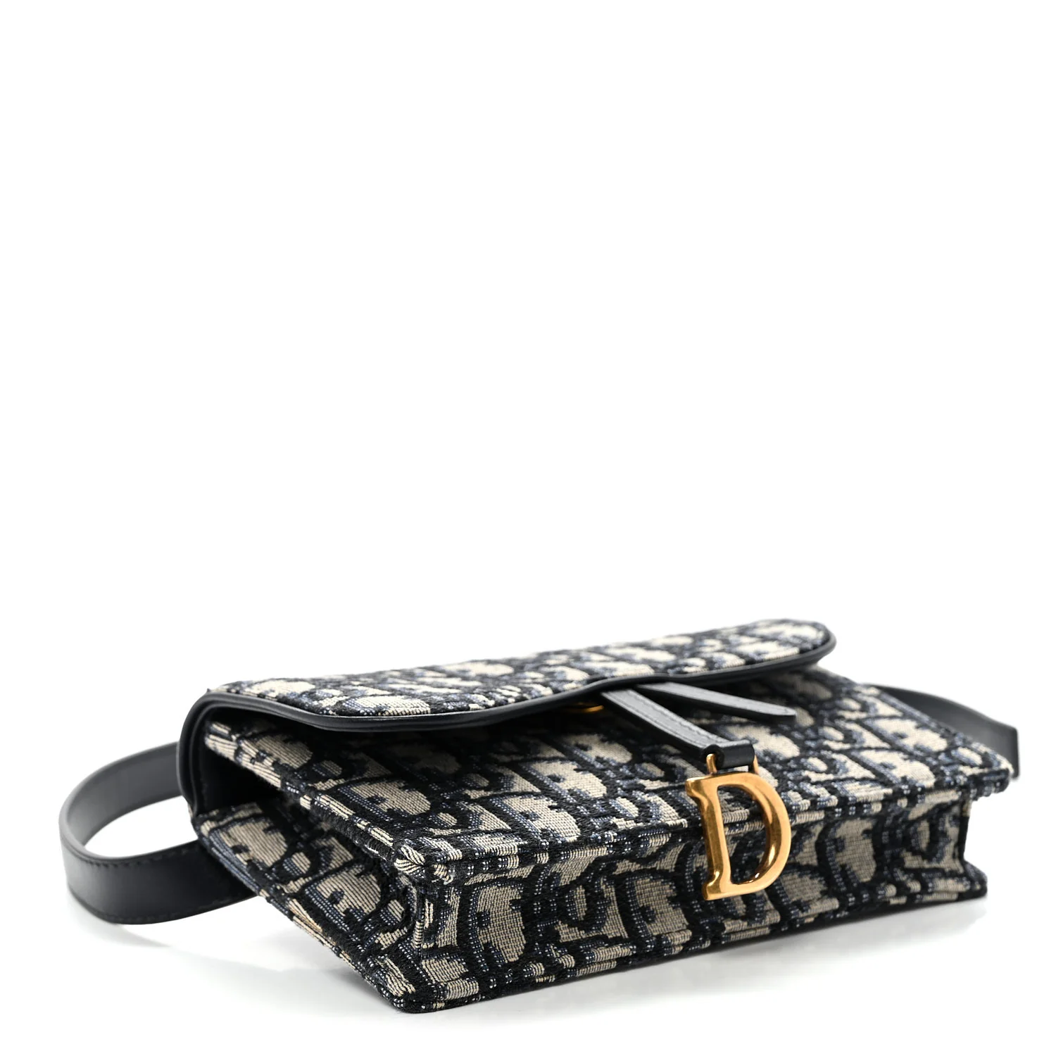 Oblique Saddle Belt Bag Blue - Top Club