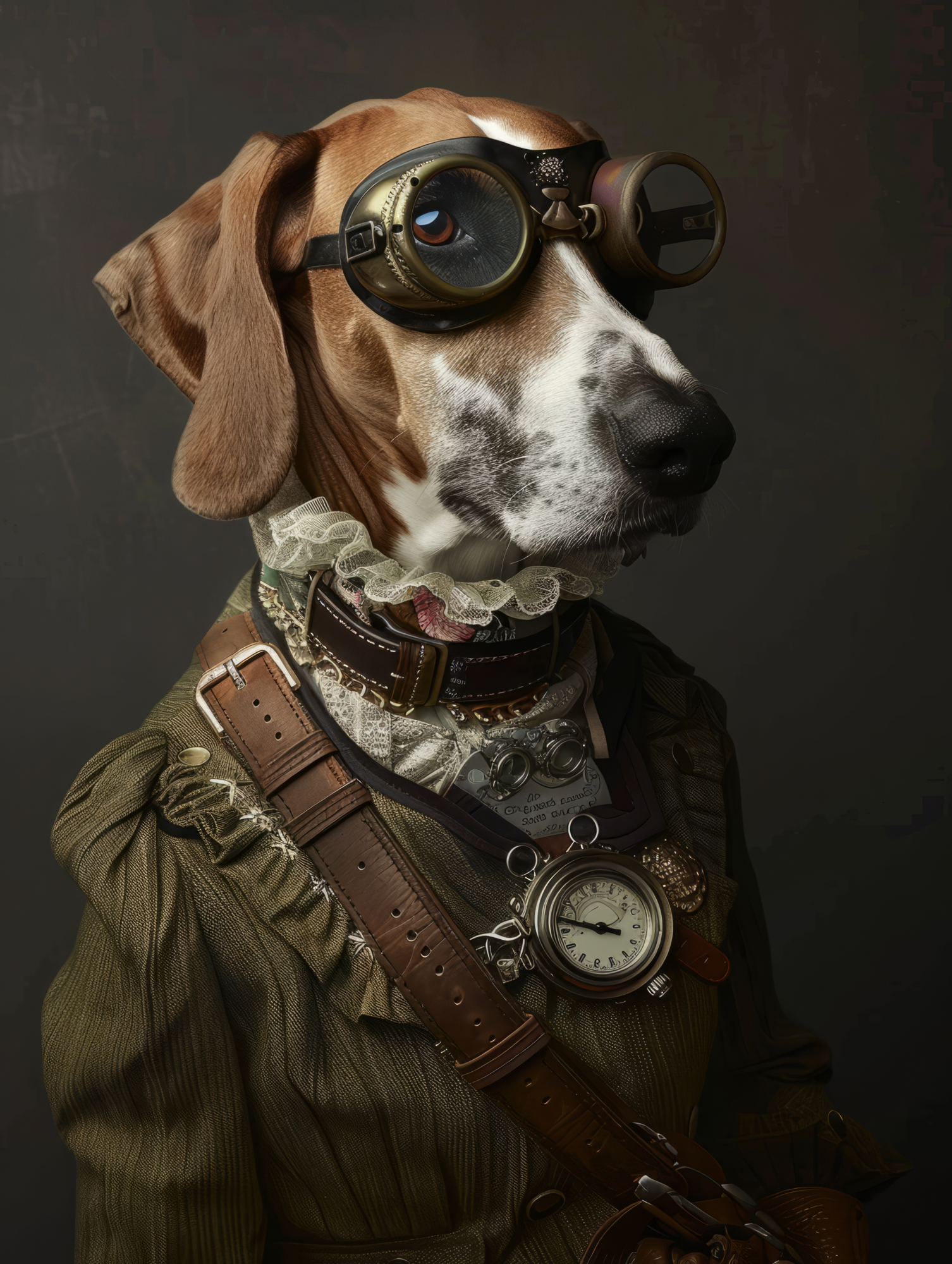 Canvas schilderij van een Bloedhond 100x200 cm