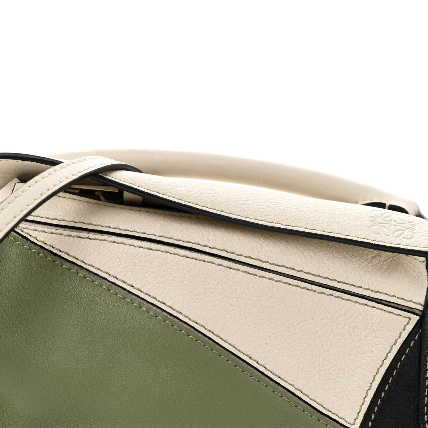 Calfskin Mini Puzzle Bag Soft White Rosemary - Top Club