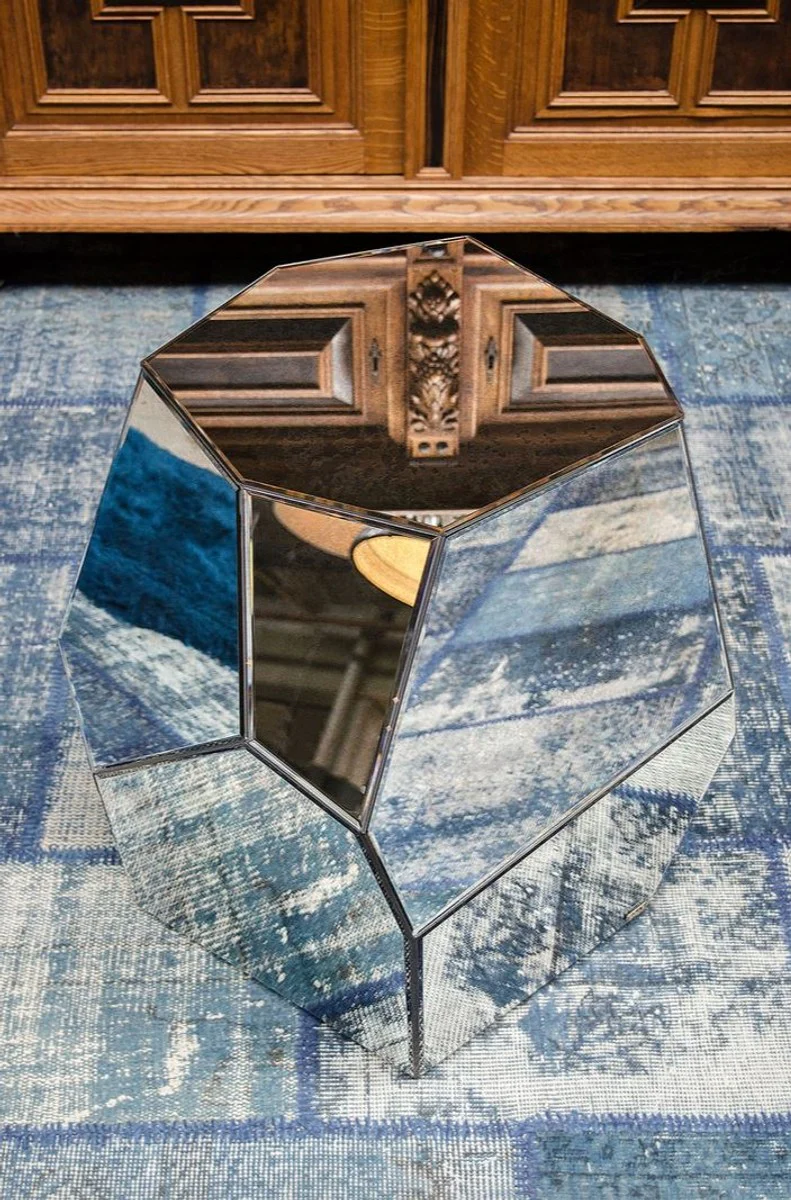 Designer side table with antique mirror glass 65 x 50 x H. 60 cm - Designer Collection
