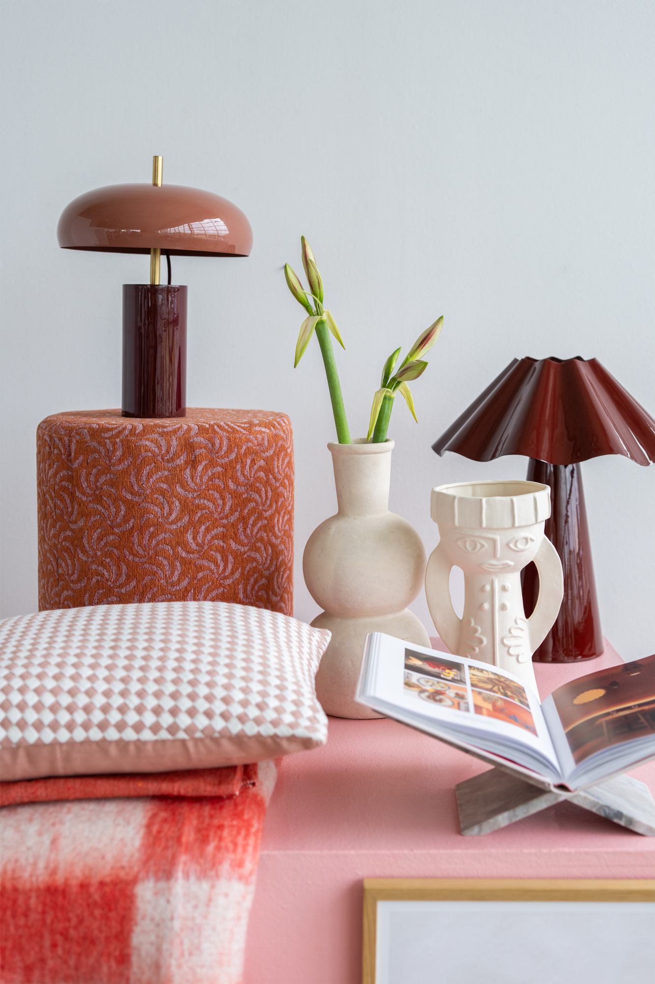 Tafellamp Sonne cerise/dark bordeaux