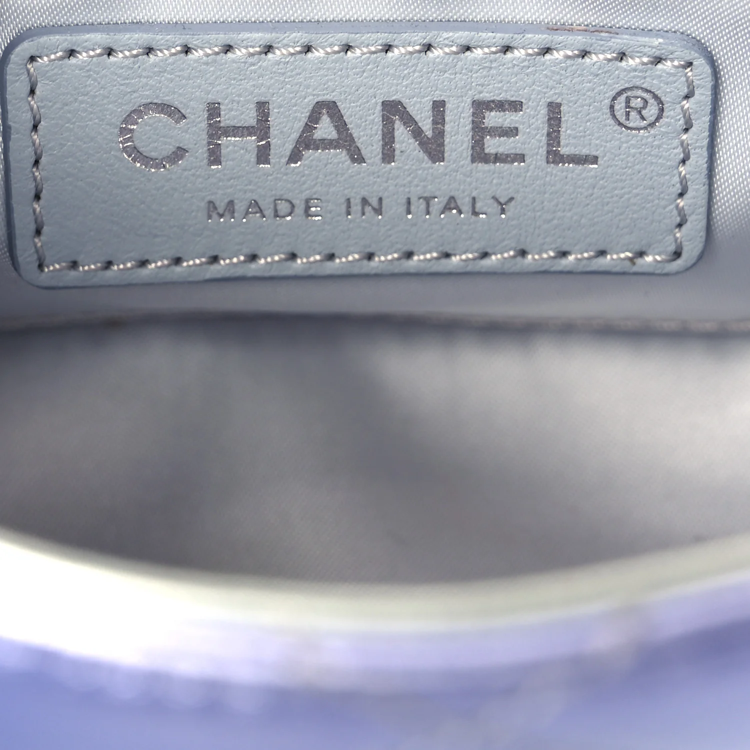 Gradient Metallic Calfskin Quilted Clutch Silver Blue Yellow Purple - Top Club