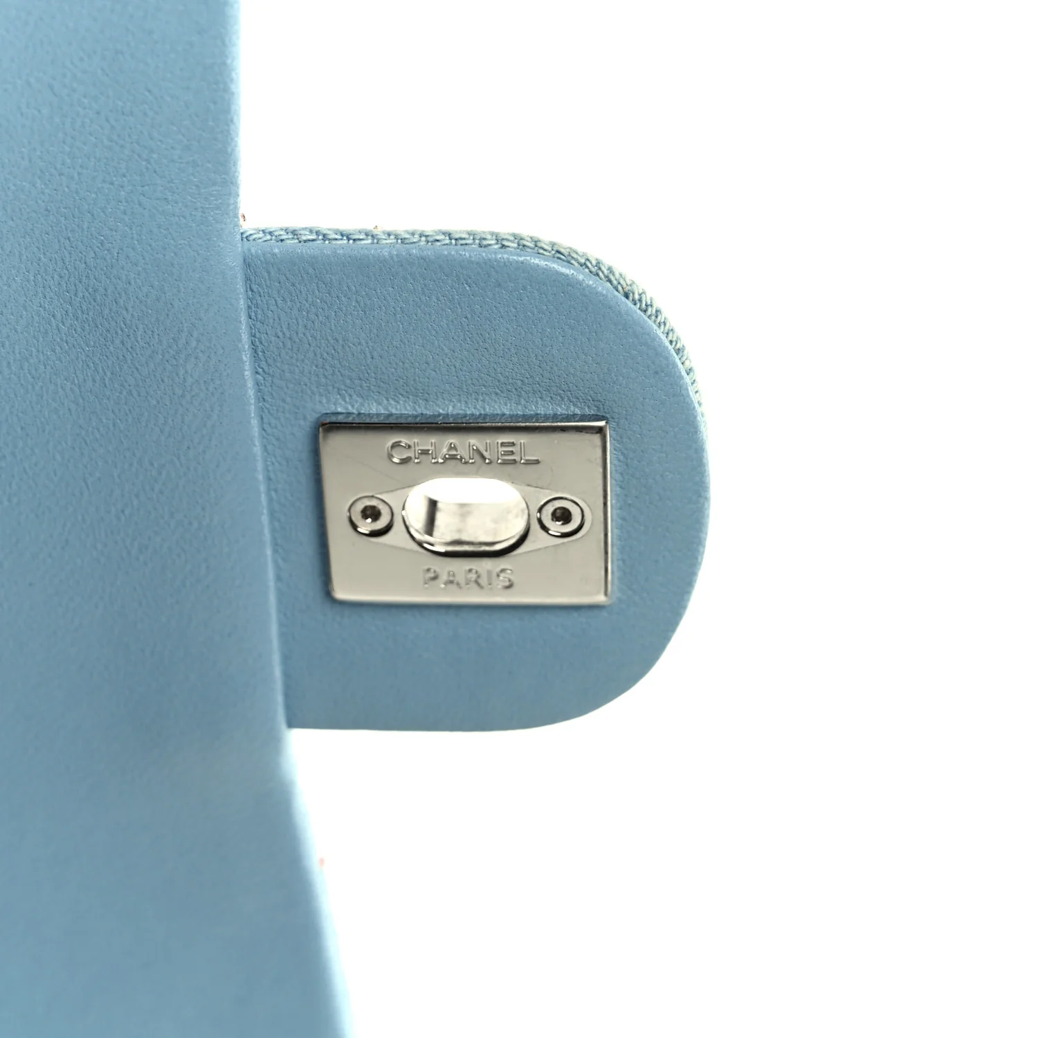 Denim Strass Evening Flap Bag Blue - Top Club