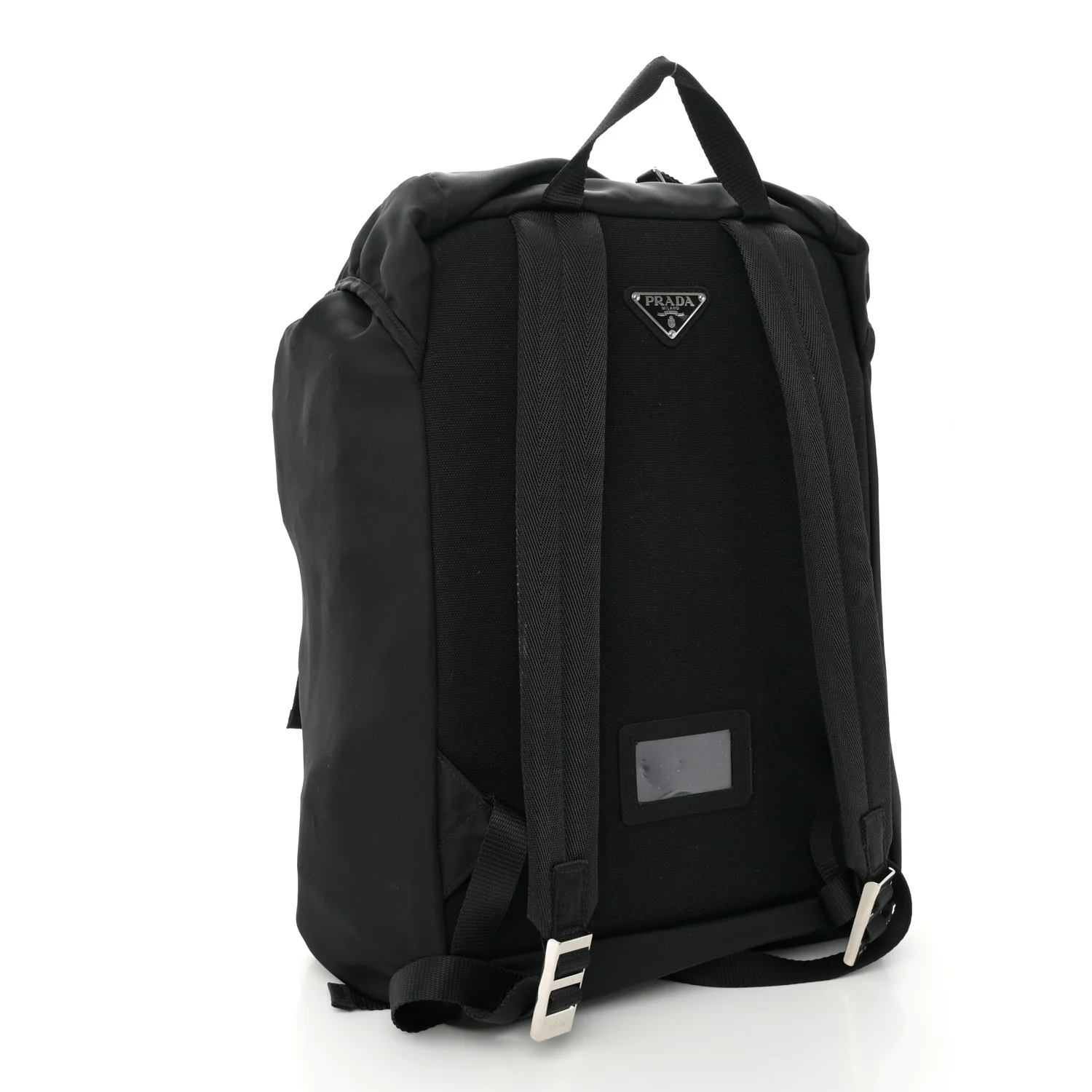 Tessuto Nylon Montagna Double Buckle Backpack Black - Top Club