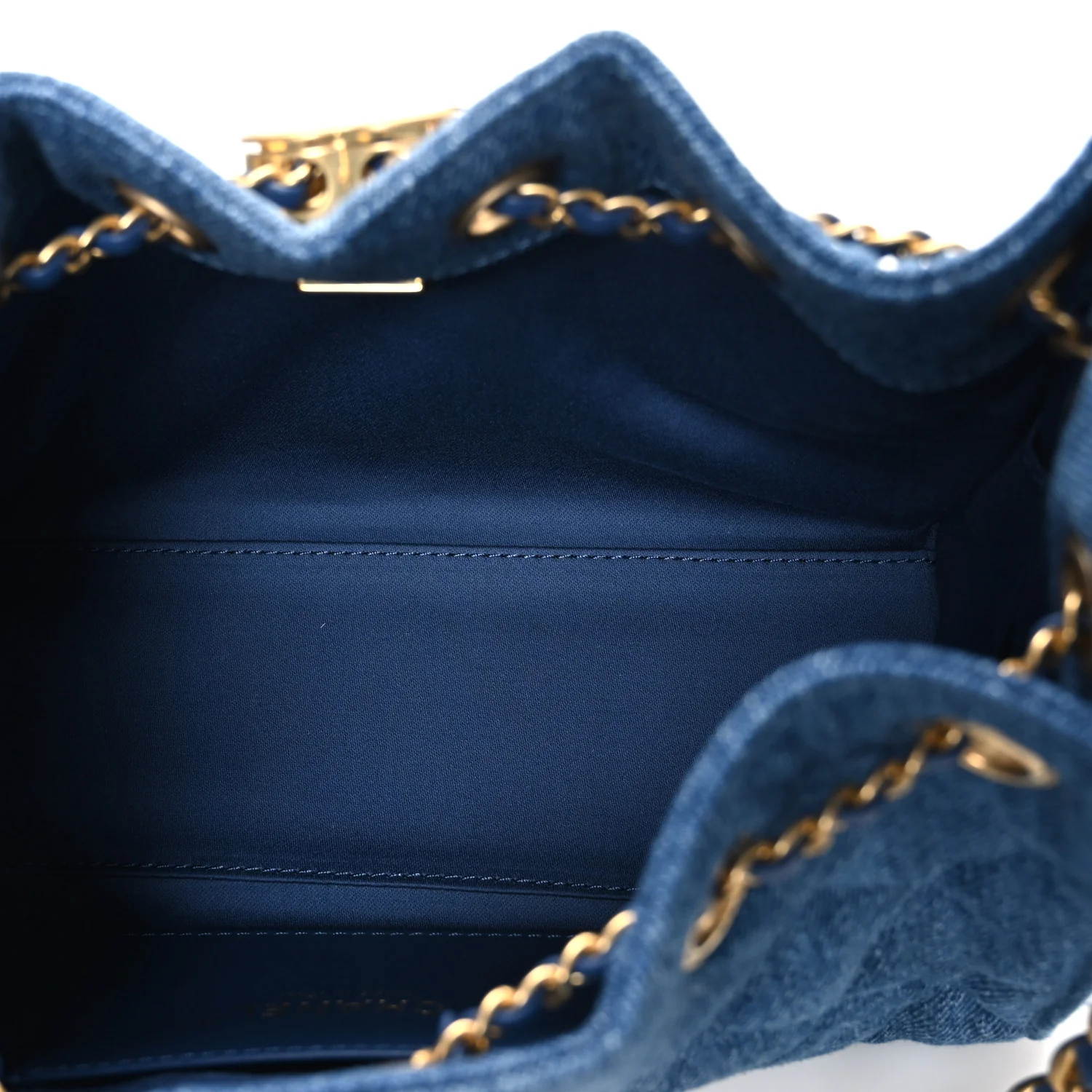 Washed Denim Quilted Mini Chanel 25 Handbag Blue - Top Club