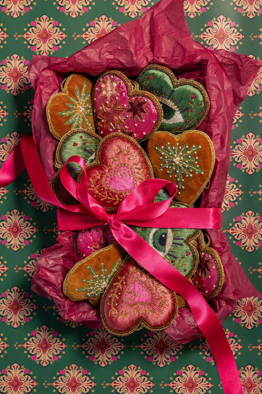 Rode hart kersthanger