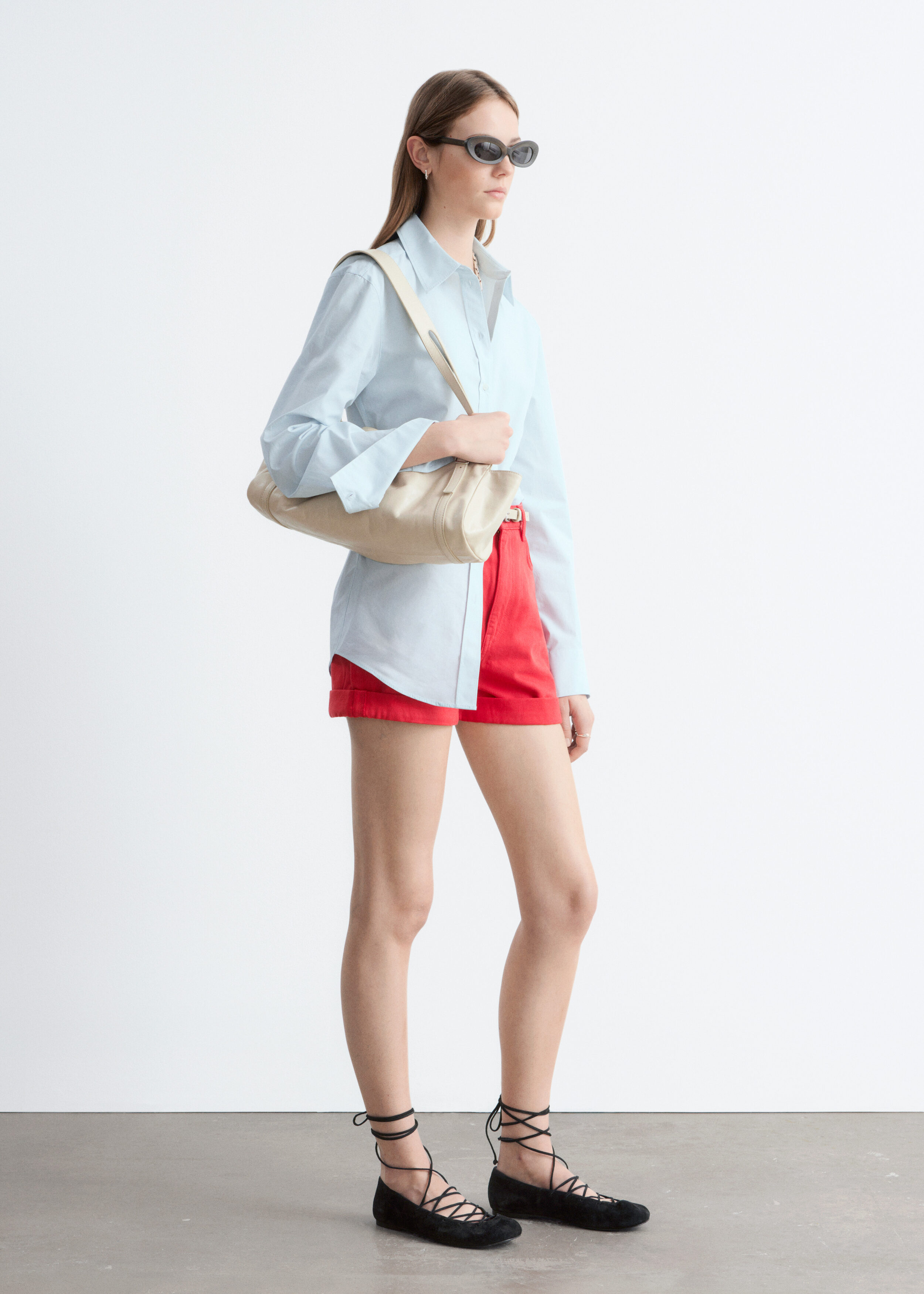& Other Stories HIGH-WAIST DENIM SHORTS
