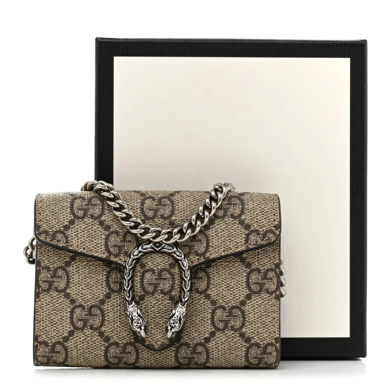 GG Supreme Monogram Dionysus Coin Purse Taupe - Top Club