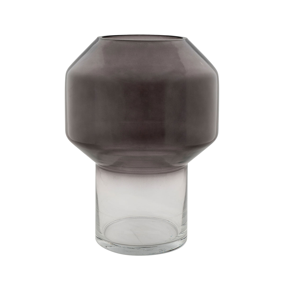 Annelot glazen vaas - Rookglas Zwart