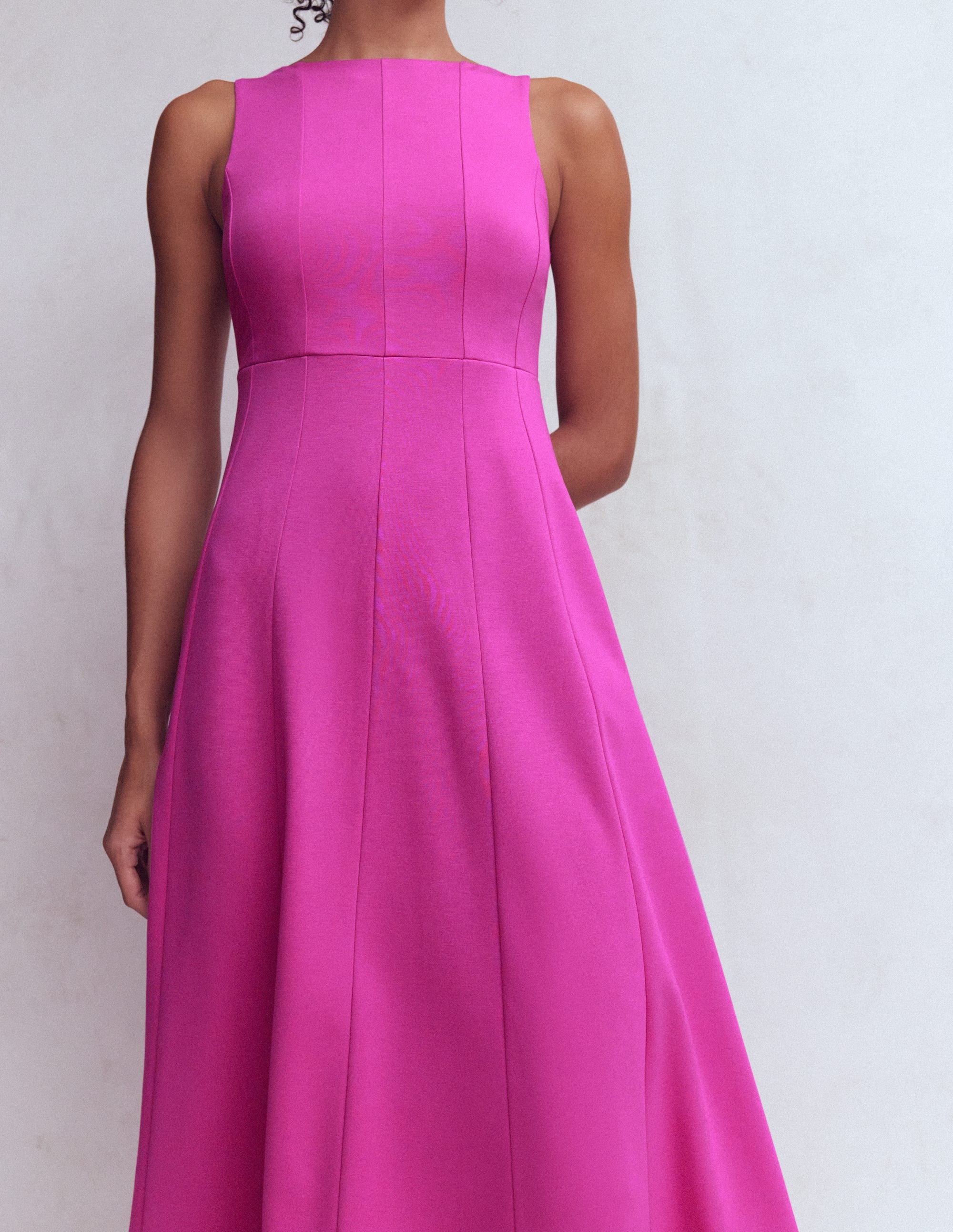 Ärmelloses Ponte-Midikleid-Passionsblume