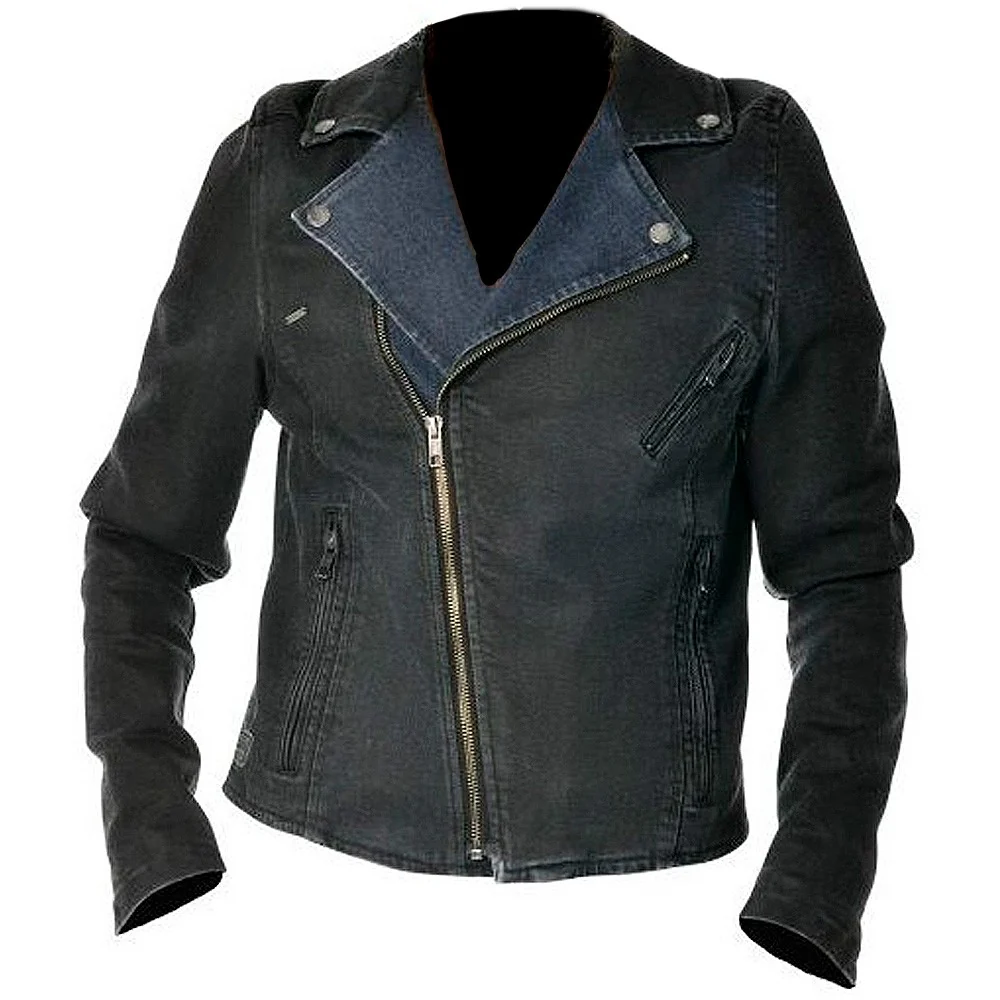 BILLIE LADY OVERLAP LIGHTWEIGHT JACKET - BLACK