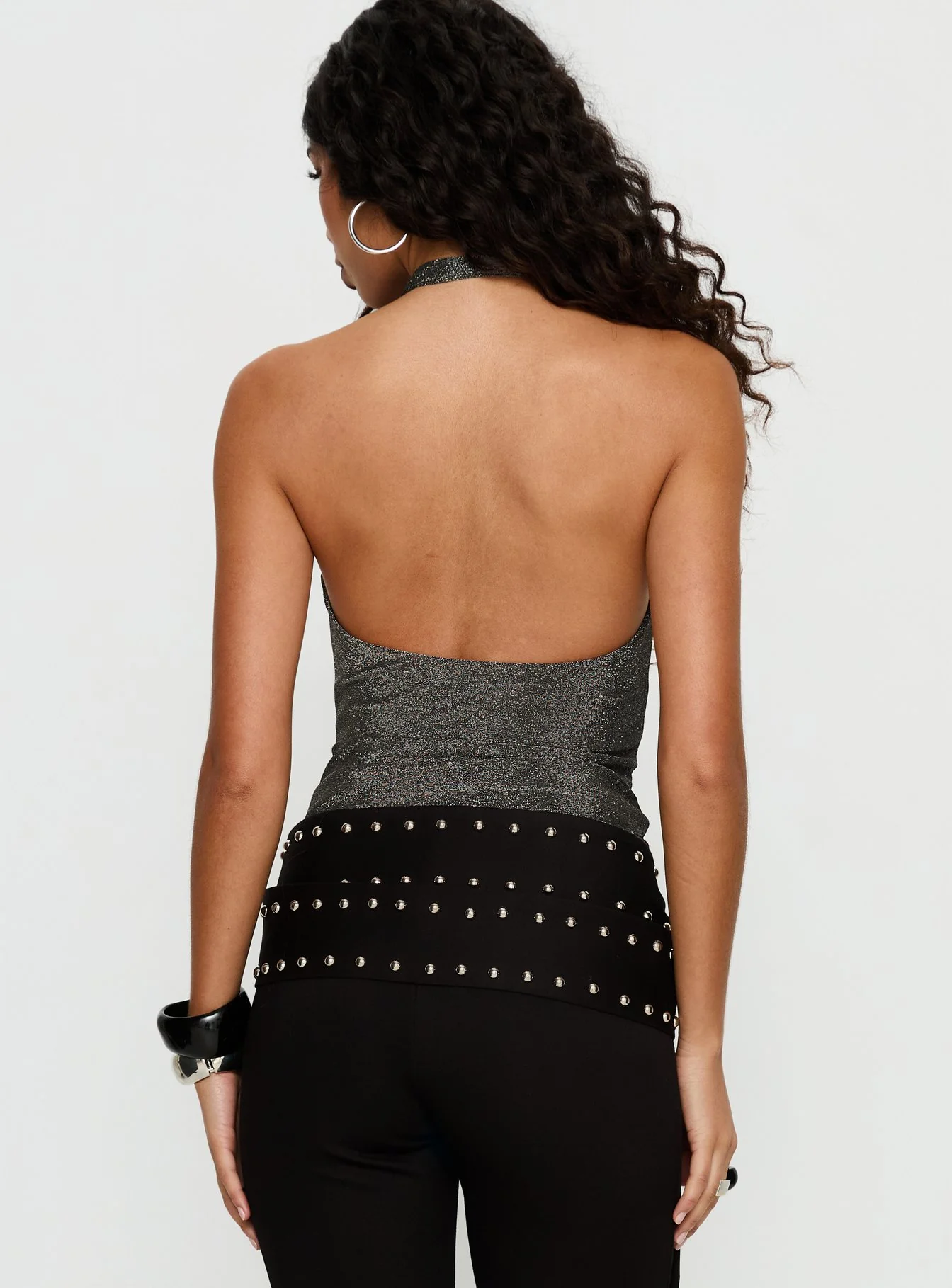 Giggle Top Charcoal Shimmer