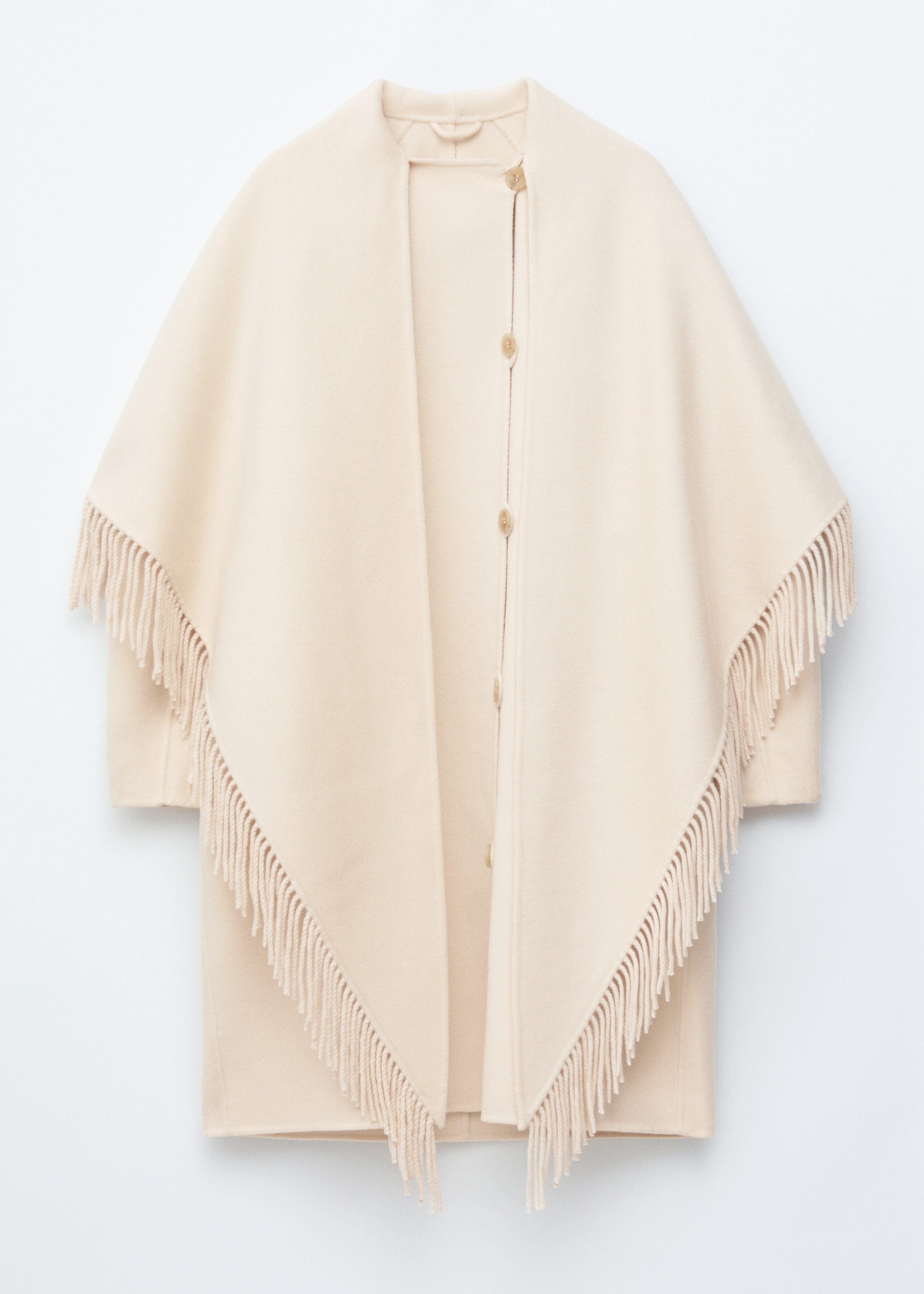 & Other Stories FRINGED SHAWL WOOL COAT