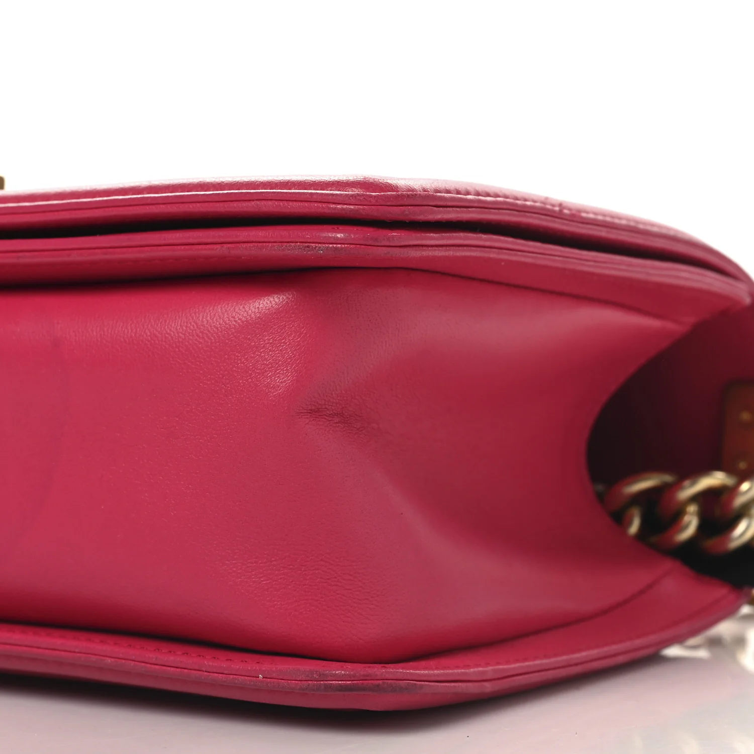 Lambskin Quilted Medium Boy Flap Fuchsia - Top Club