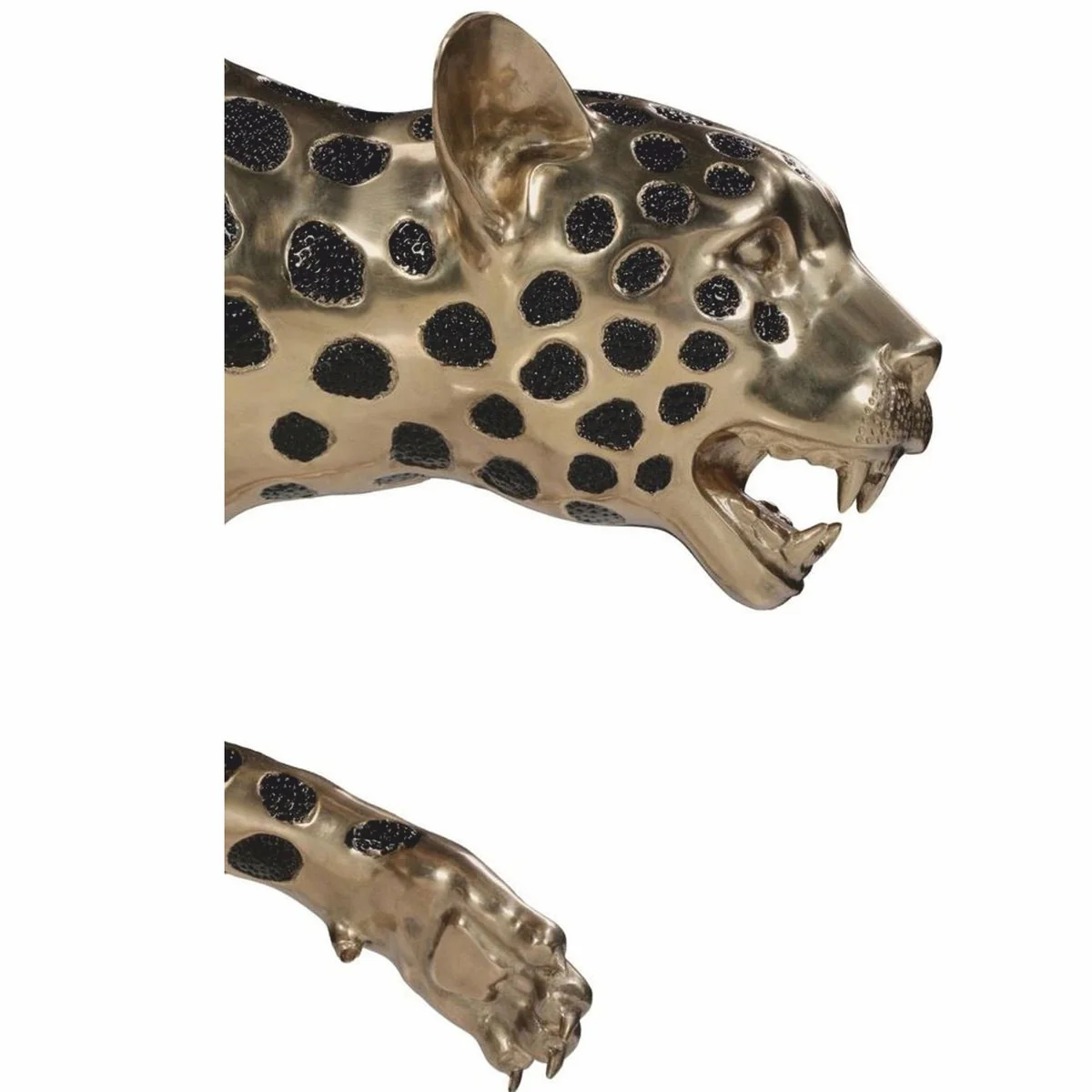 Luxury decorative bronze sculpture cheetah gold / black 148 cm - bronze figure