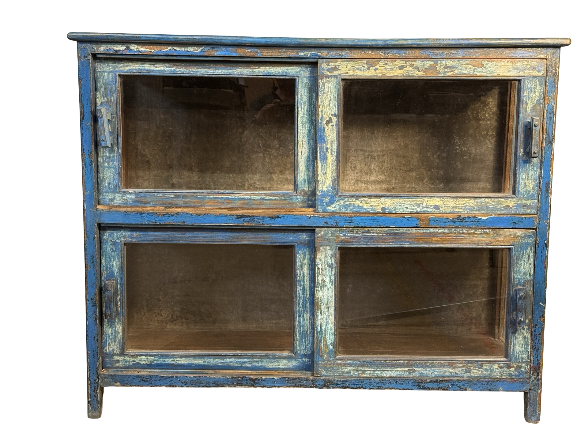 Dressoir 2 deuren blauw origieel