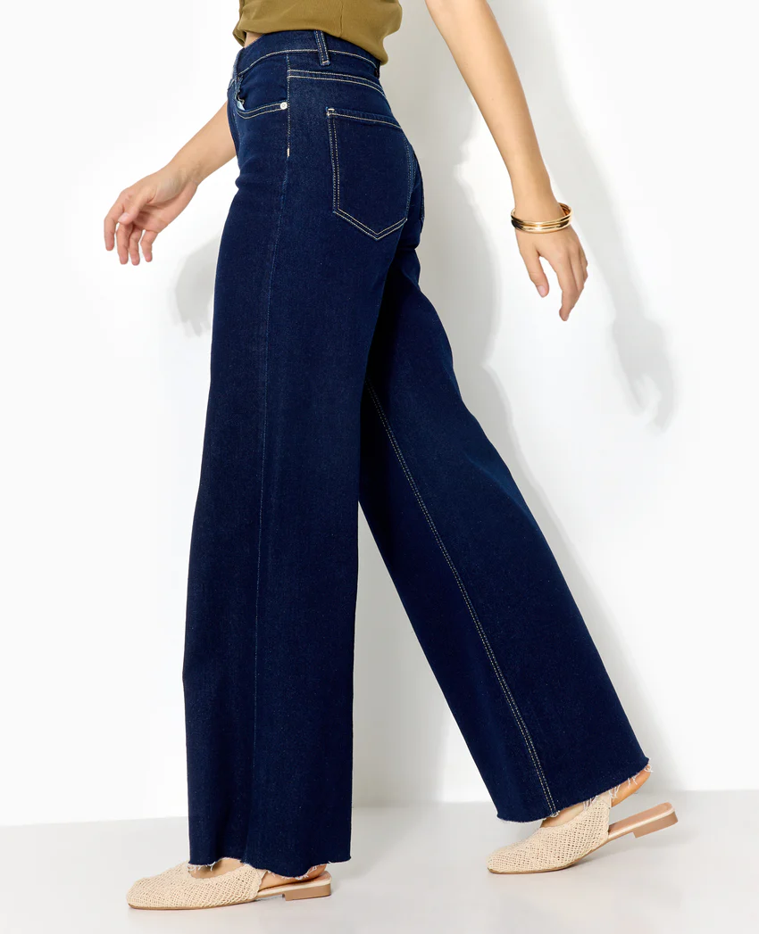 Pimkie J71-1 / Jean wide taille haute bas coupés