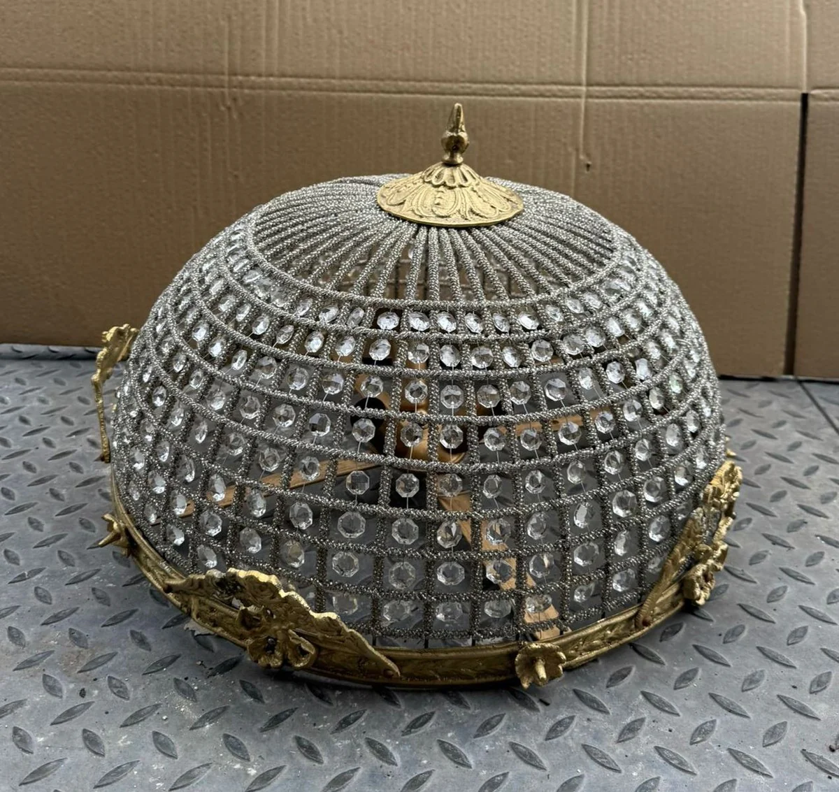 Baroque crystal ceiling light gold Ø 55 cm - Baroque lights