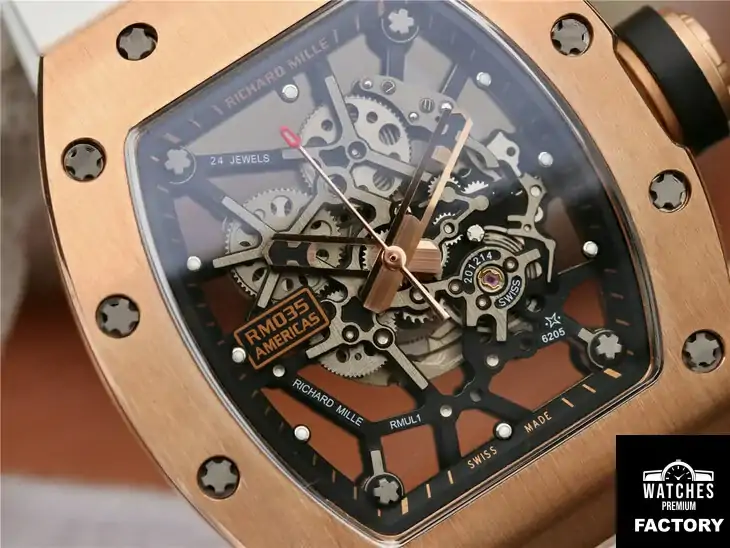 Richard Mille RM035 Americas KV Factory White Rubber Strap