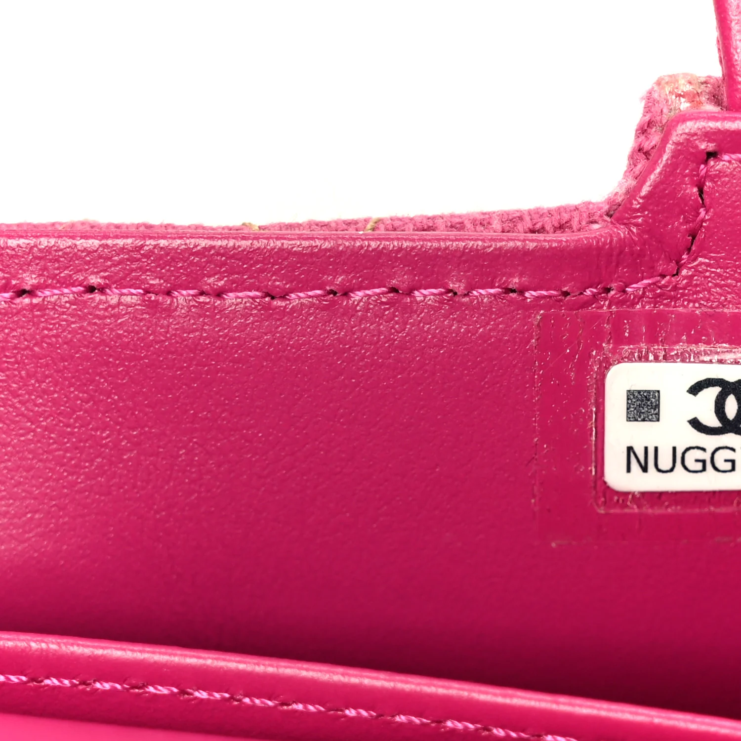 Denim Quilted Mini Nano Kelly Shopper Fuchsia - Top Club